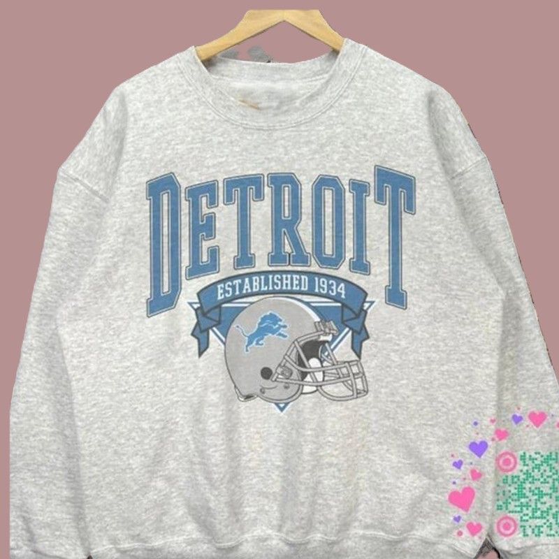 Other REMAKE Vintage 90s Detroit Lions Sweatshirt Retro NFL Size US L / EU 52-54 / 3 - 1 Thumbnail