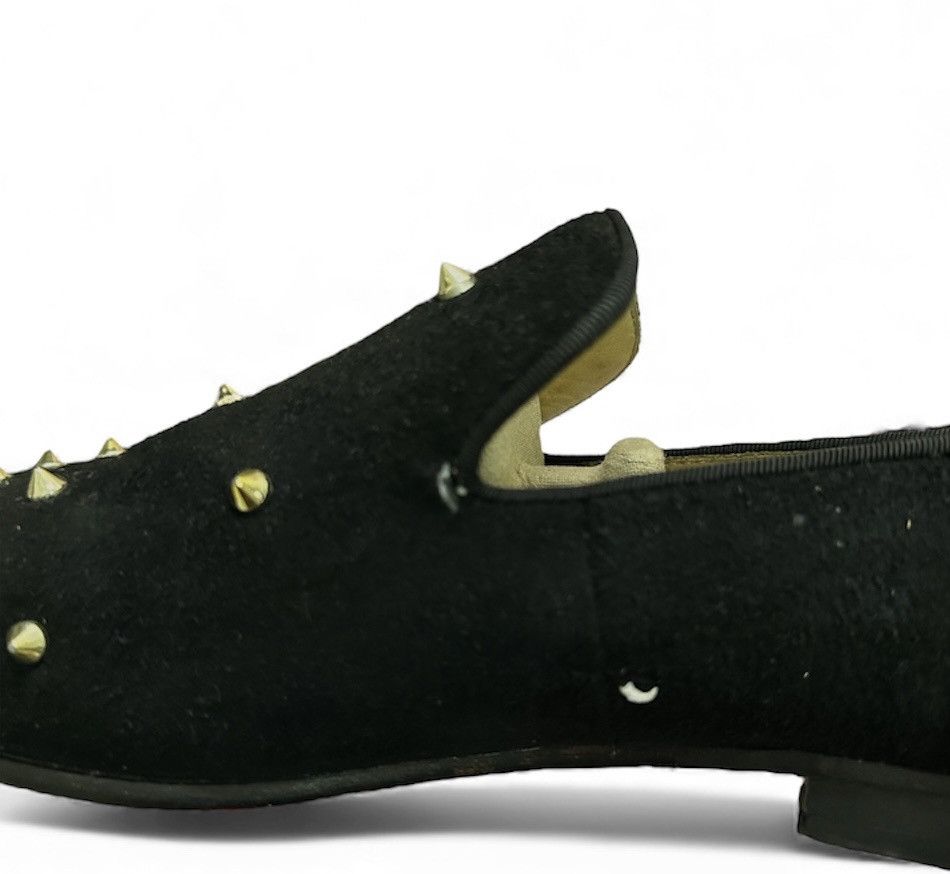 Christian Louboutin Black Suede Christian Louboutin Spikes Slip on Casual Loafer Size US 10 / EU 43 - 15 Thumbnail