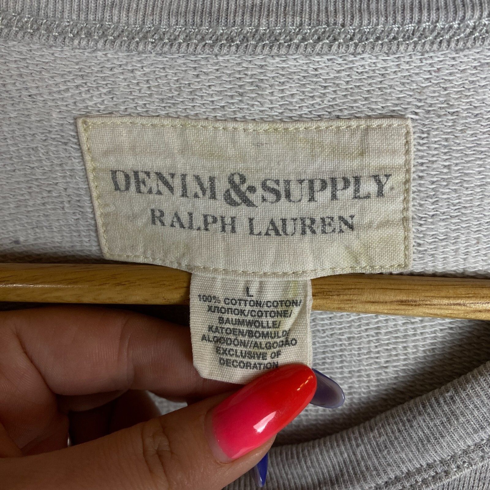 Denim & Supply Ralph Lauren Denim And Supply Ralph Lauren Sweatshirt Men's Size L Gray Size US L / EU 52-54 / 3 - 4 Thumbnail