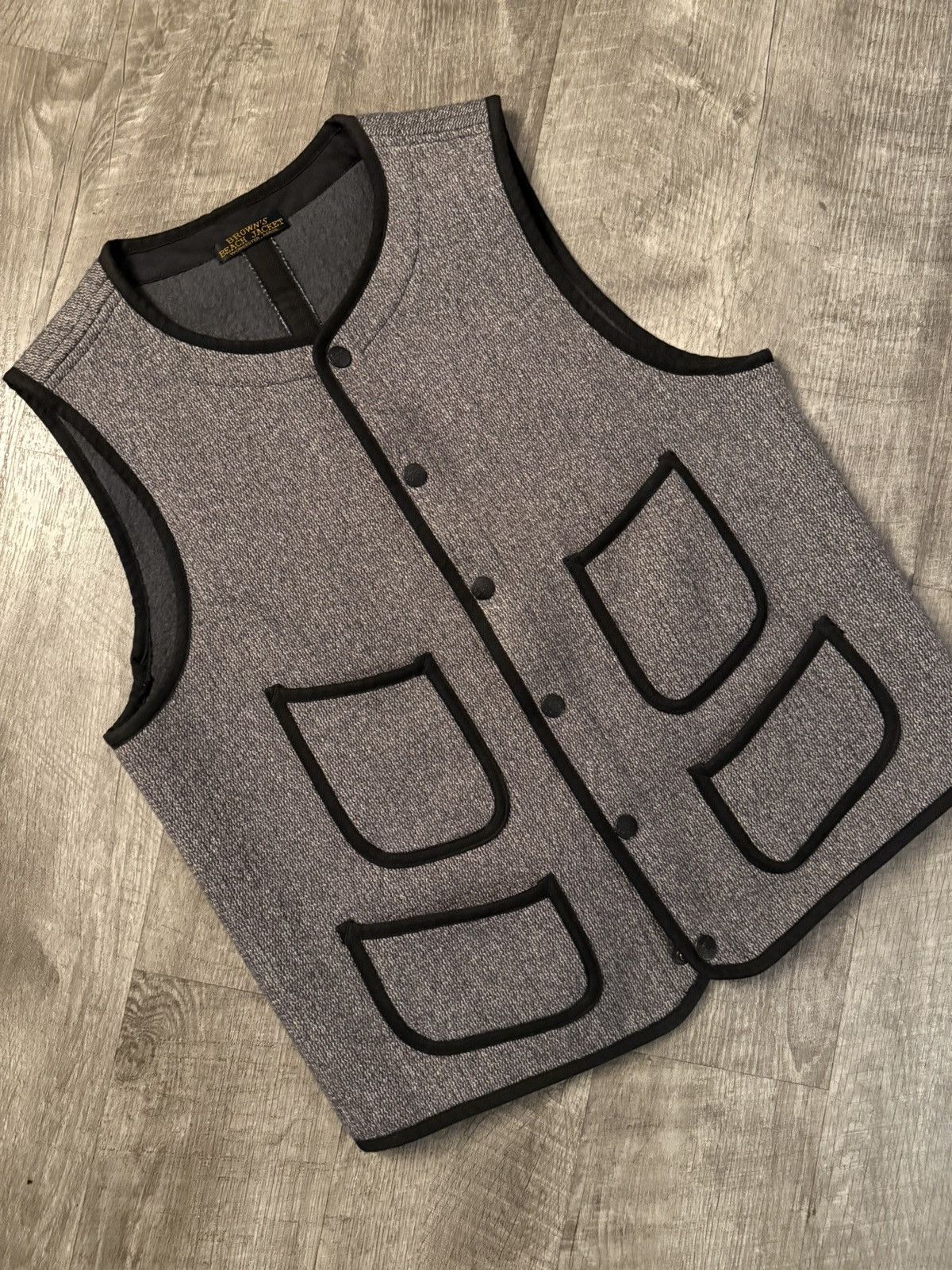 Brown's Beach Jacket Brown’s Beach Jacket Reproduction “Salt & Pepper” Wool Vest Size US S / EU 44-46 / 1 - 3 Thumbnail