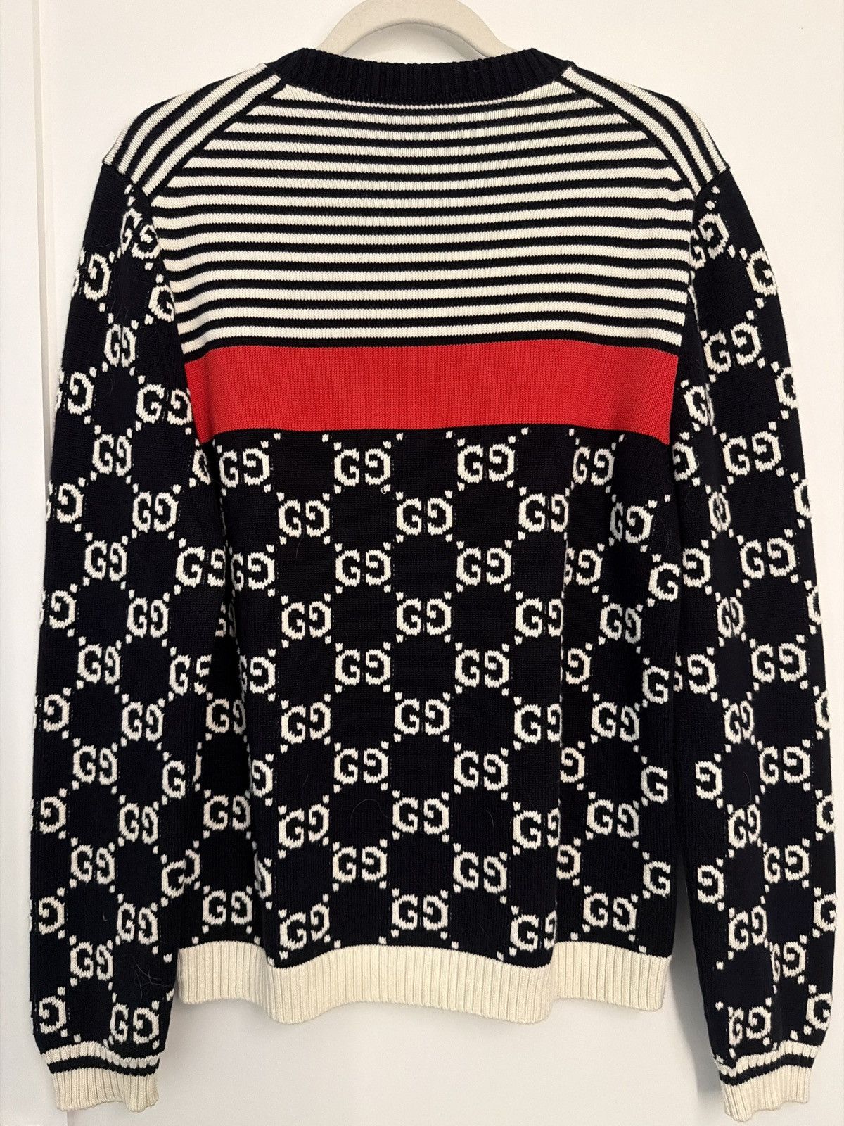 Gucci Gucci GG Monogram Knit Sweater – Red Stripe – Size Size US S / EU 44-46 / 1 - 3 Thumbnail