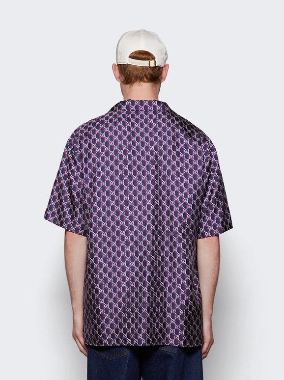 Gucci o1loc1c0326 794907 Silk Bowling Shirt in Multicolor Size US S / EU 44-46 / 1 - 5 Thumbnail