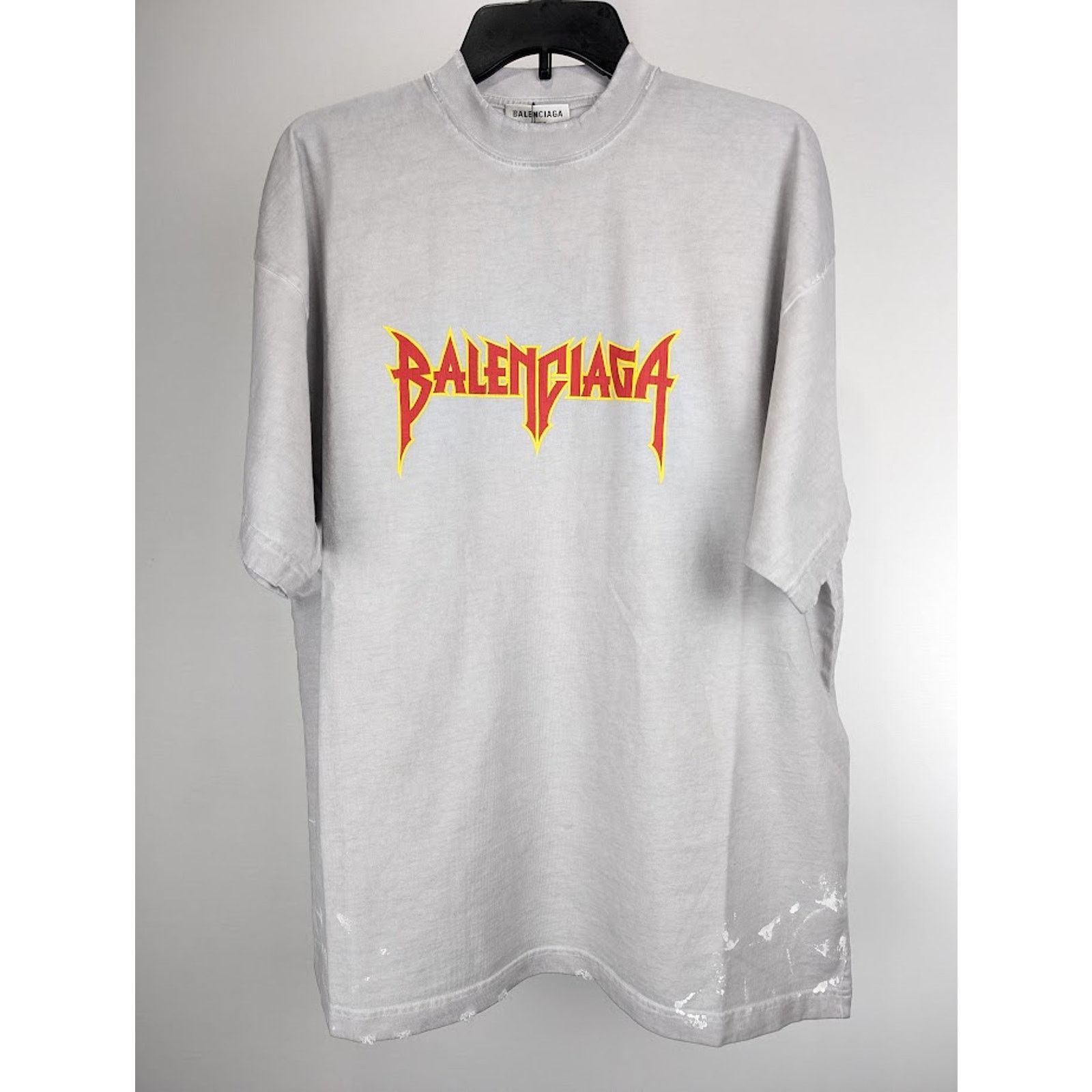Balenciaga o1rshd1 Q:2 / Short Sleeve T-Shirt in Gray Size US L / EU 52-54 / 3 - 3 Thumbnail