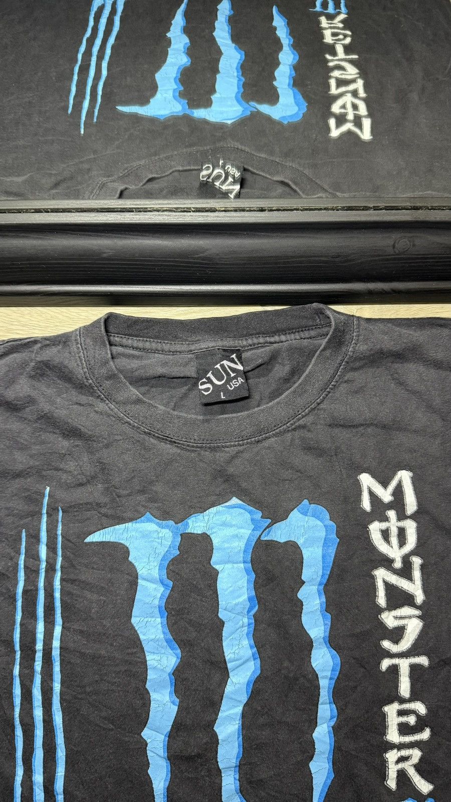 Affliction Vintage / Y2K Blue Monster Energy “Unleash The Beast!” Size US L / EU 52-54 / 3 - 4 Thumbnail
