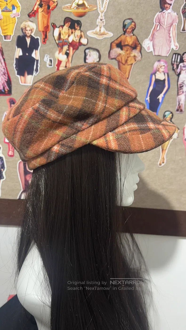 Vivienne Westwood Vivienne Westwood Out-of-Print Orange Plaid Newsboy Hat Size ONE SIZE - 6 Thumbnail