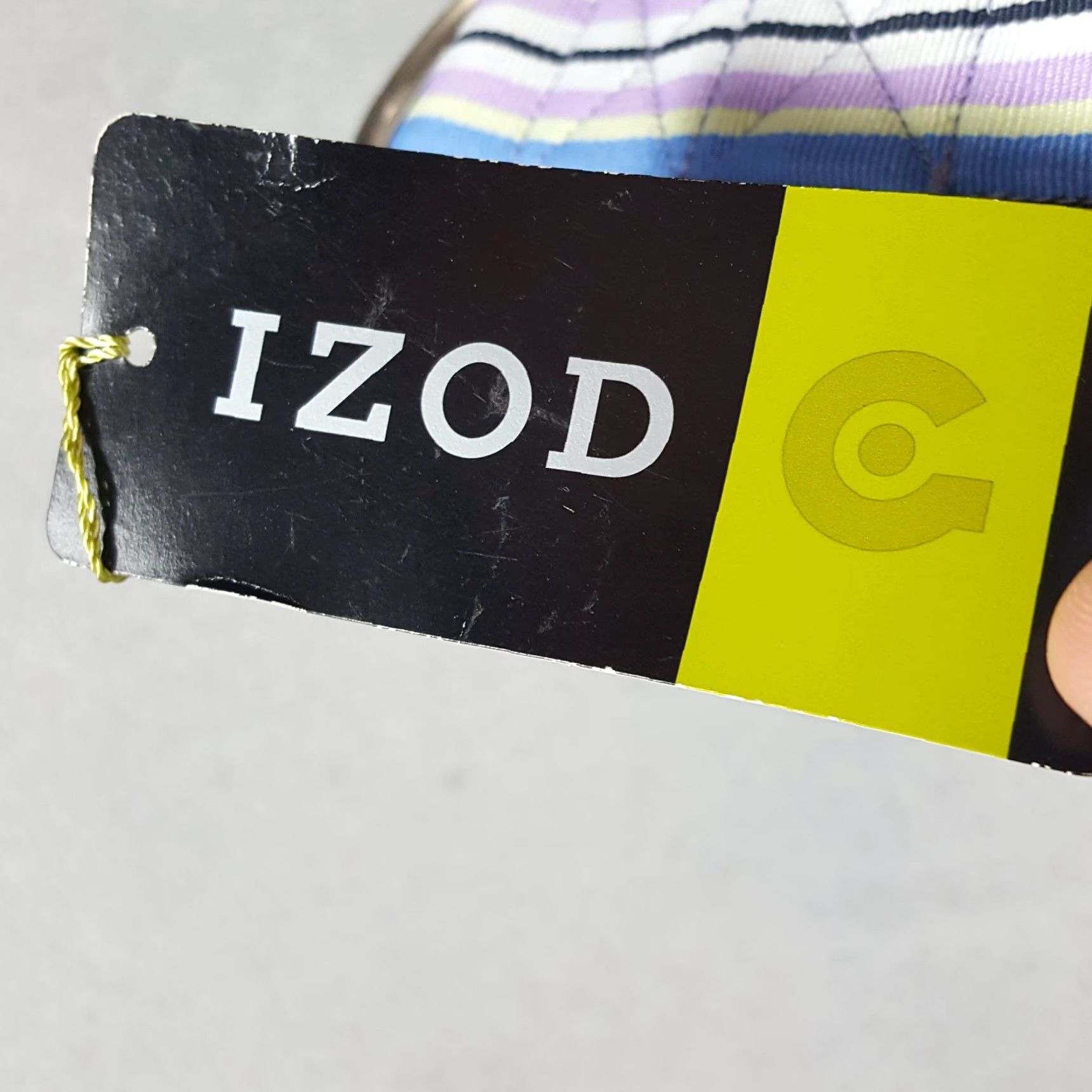 Izod IZOD Golf Belt - Multicolor Pastel Striped Fabric D-Ring - Women's Size S/M (38") - 90s Retro Preppy Style - Regular Width Size ONE SIZE - 7 Thumbnail
