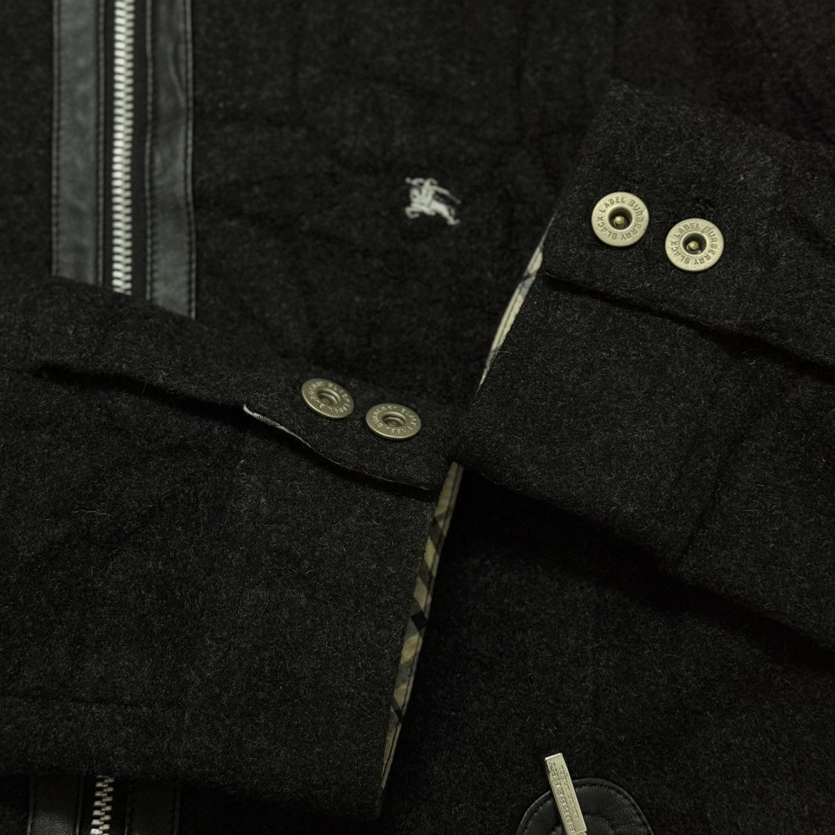 Burberry Burberry Black Label Jacket Leather Trim Size US M / EU 48-50 / 2 - 10 Thumbnail