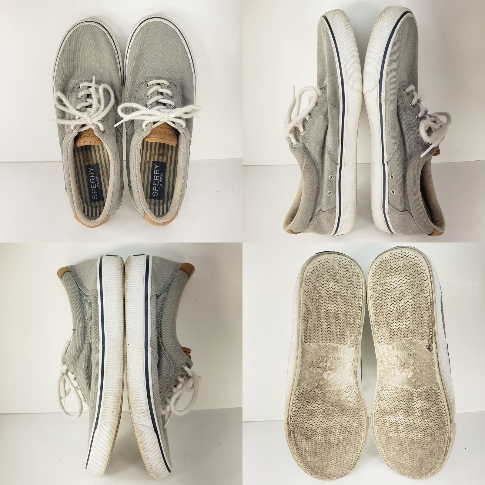 Sperry SPERRY Men’s Sneaker STS22045 GREY Striper II CVO Vulcanized Sneaker SIZE 11M Cant be N/A Size US 11 / EU 44 - 8 Thumbnail