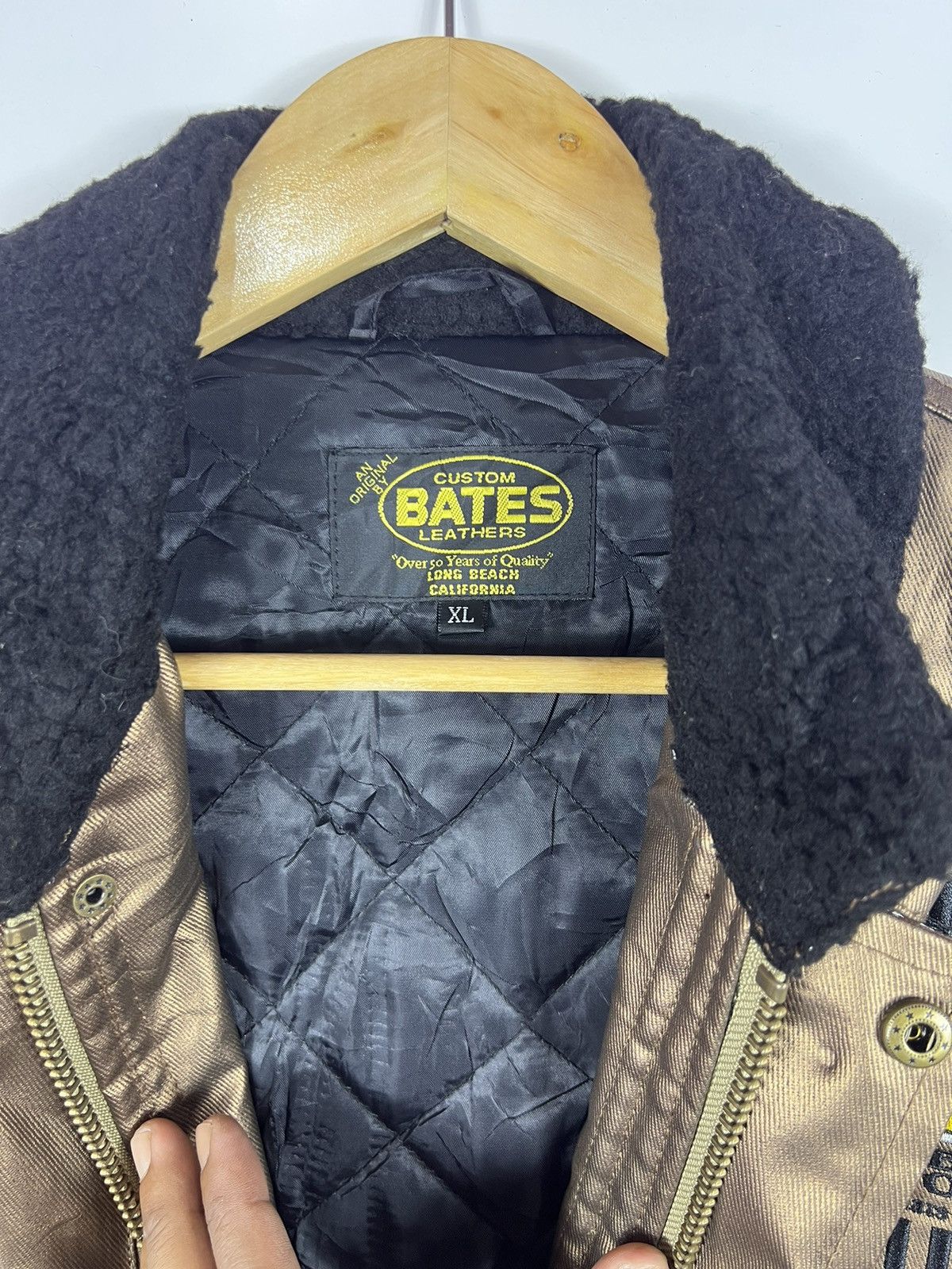 Bates Hats 🔥 BATES LEATHER LONG BEACH CARLIFORNIA RACING JACKET - XL Size US L / EU 52-54 / 3 - 10 Thumbnail