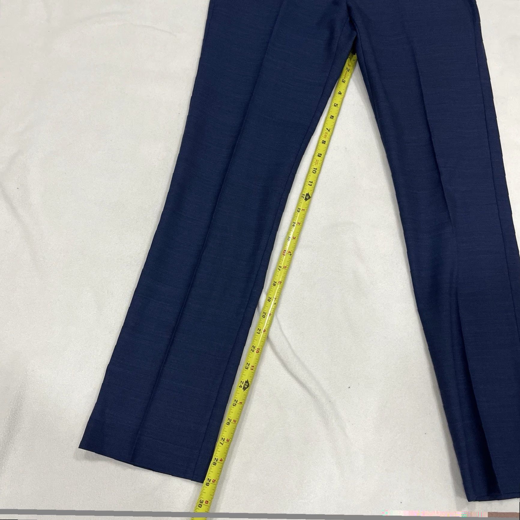 J.Crew NWT J.CREW Bowery Slim-Fit Pant in Wool Blend Classic Navy 29x32 Men Dress Pants Slim Flat Front - Dry Clean Only Size US 29 - 6 Thumbnail