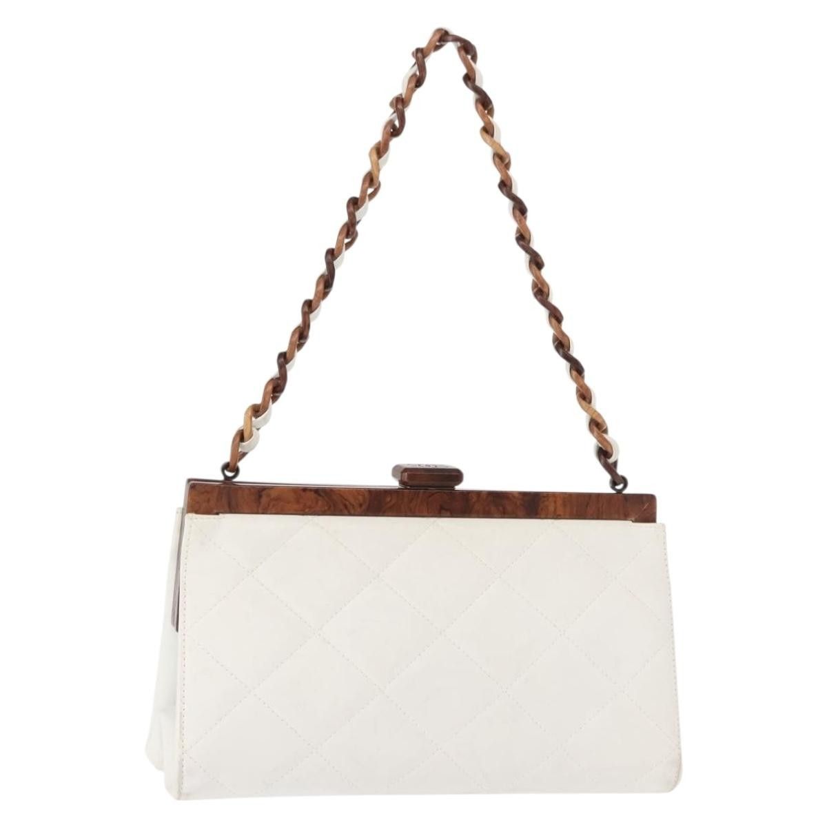 Chanel Chanel Wooden Frame Striped Leather Size ONE SIZE - 1 Thumbnail
