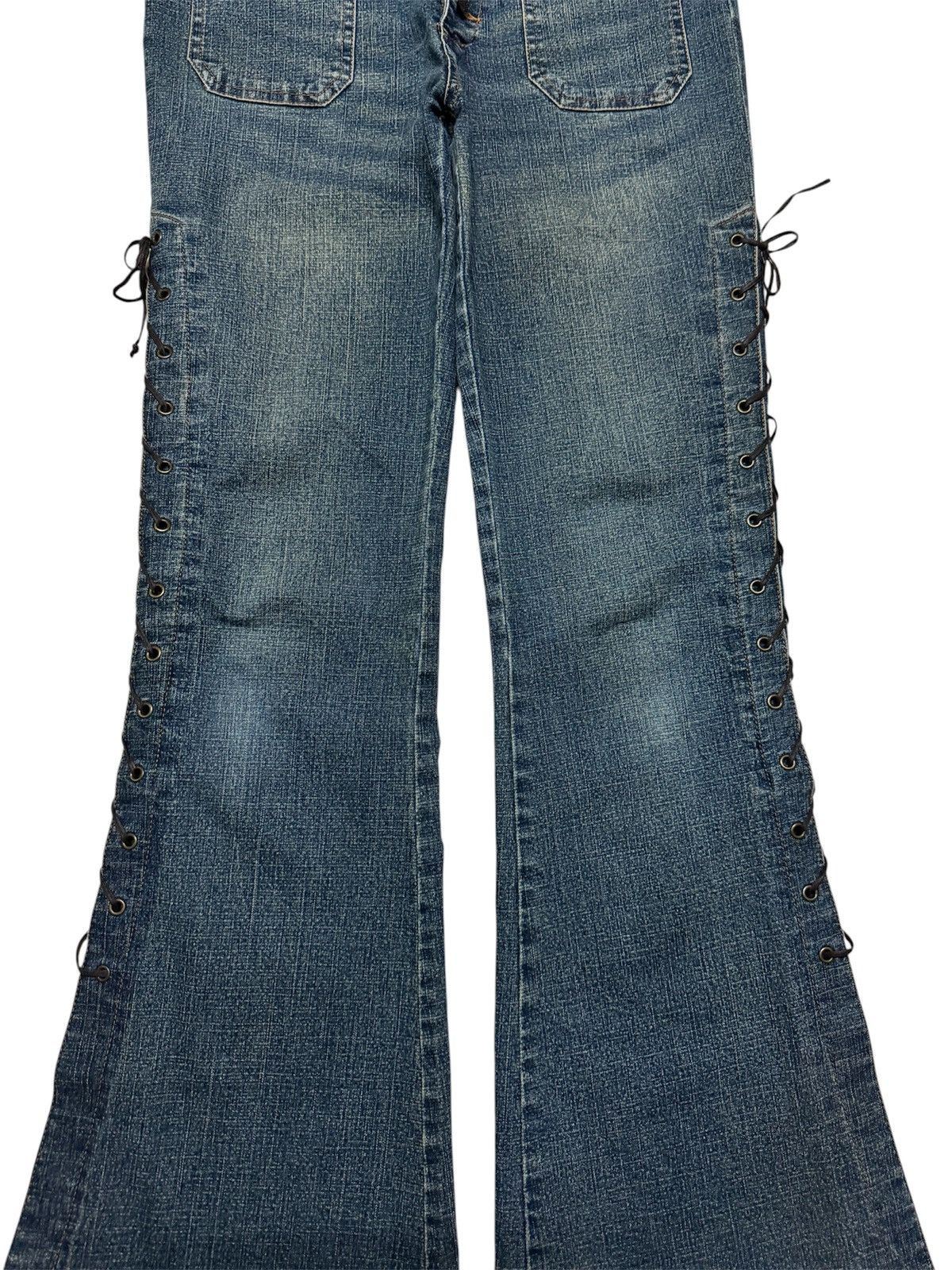 Tornado Mart BELL BOTTOM TORNADO MART STYLE LACE-UP 90s BUSHPANTS BOOTCUT Size US 29 - 4 Thumbnail