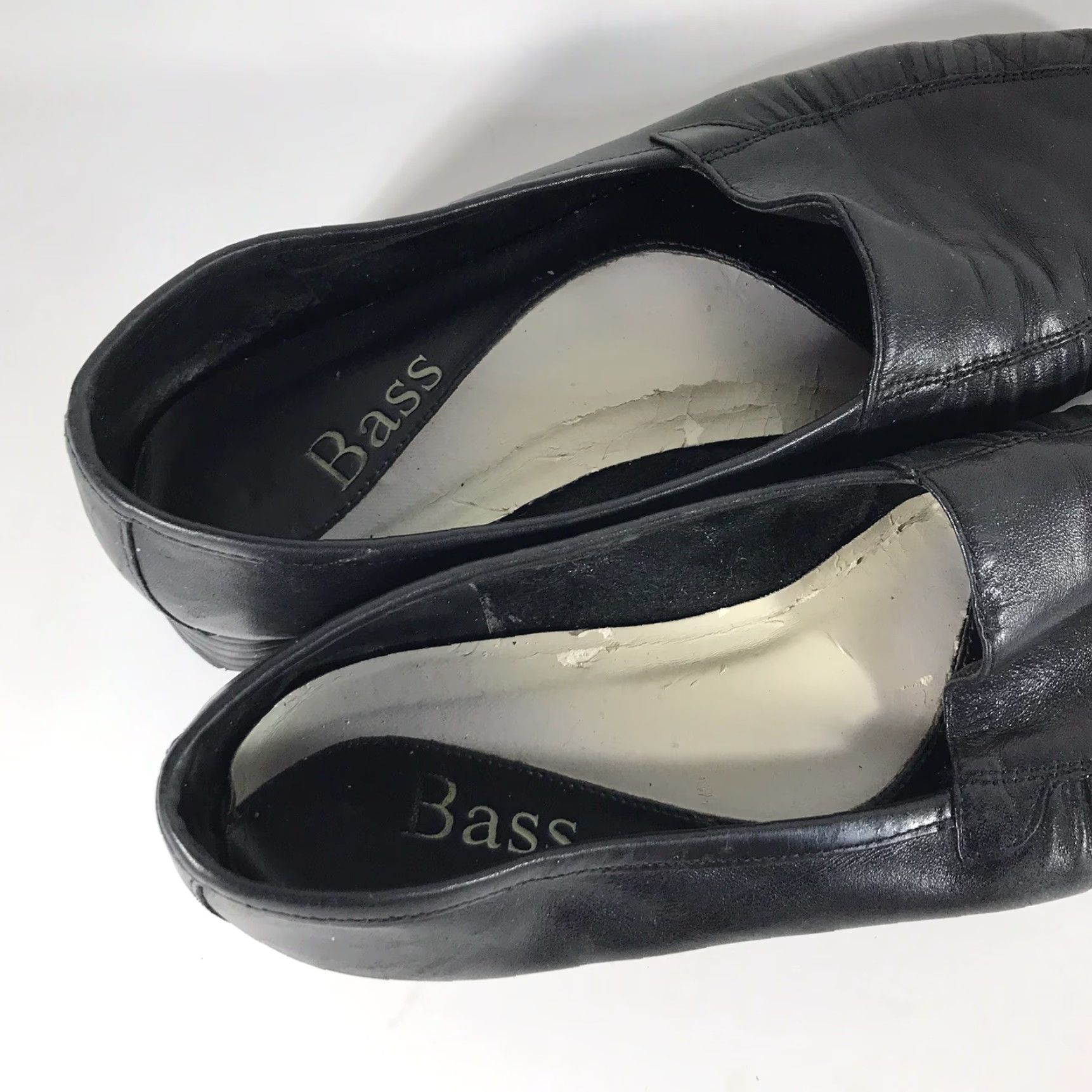 Vintage Bass Women’s Leather Loafers Size 6.5M Black Slip-On Comfort Casual Dress Shoes Size US 6.5 / IT 36.5 - 5 Thumbnail