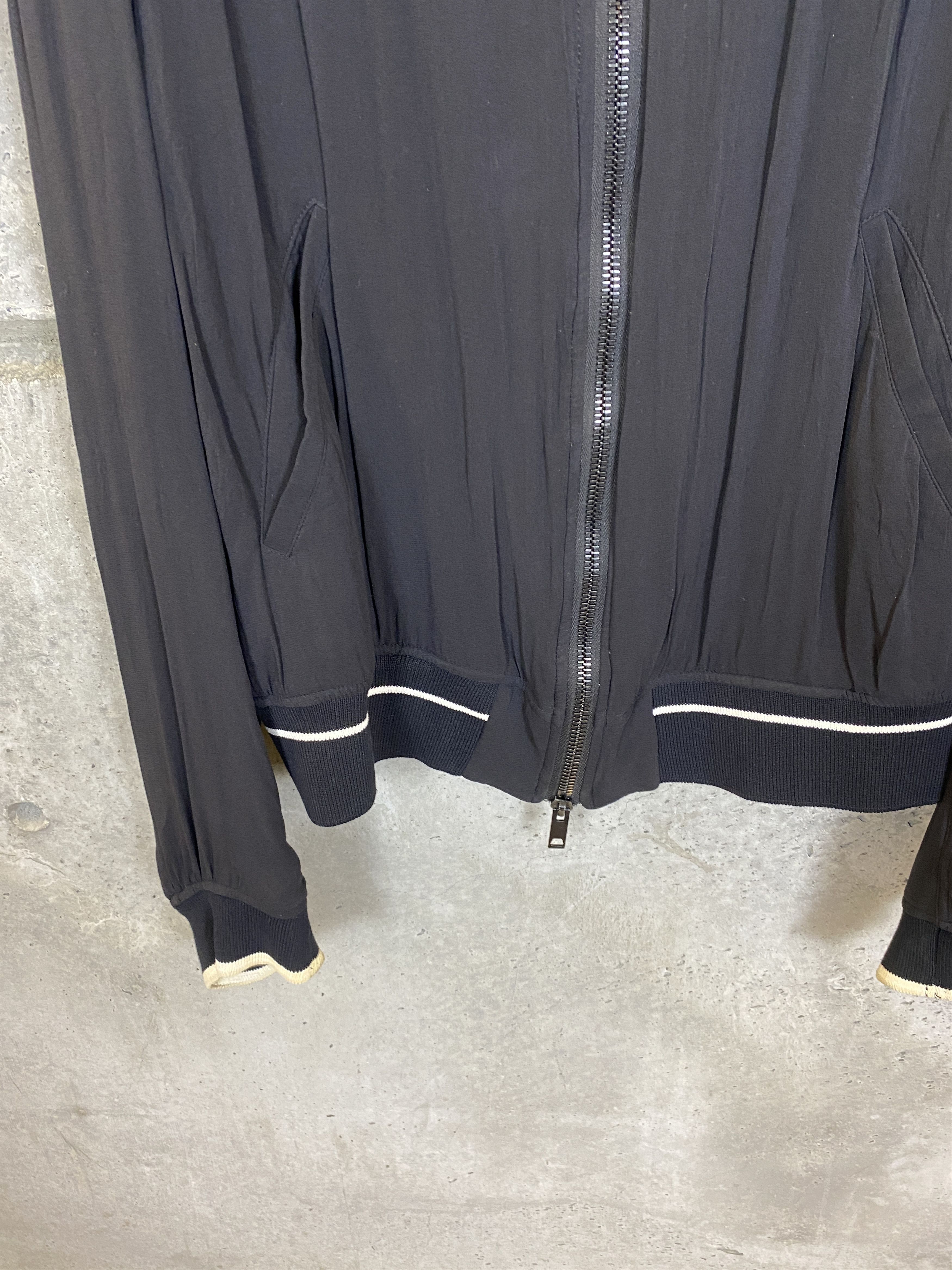 Haider Ackermann HAIDER ACKERMAN BLACK SILK BOMBER JACKET Size US M / EU 48-50 / 2 - 6 Thumbnail