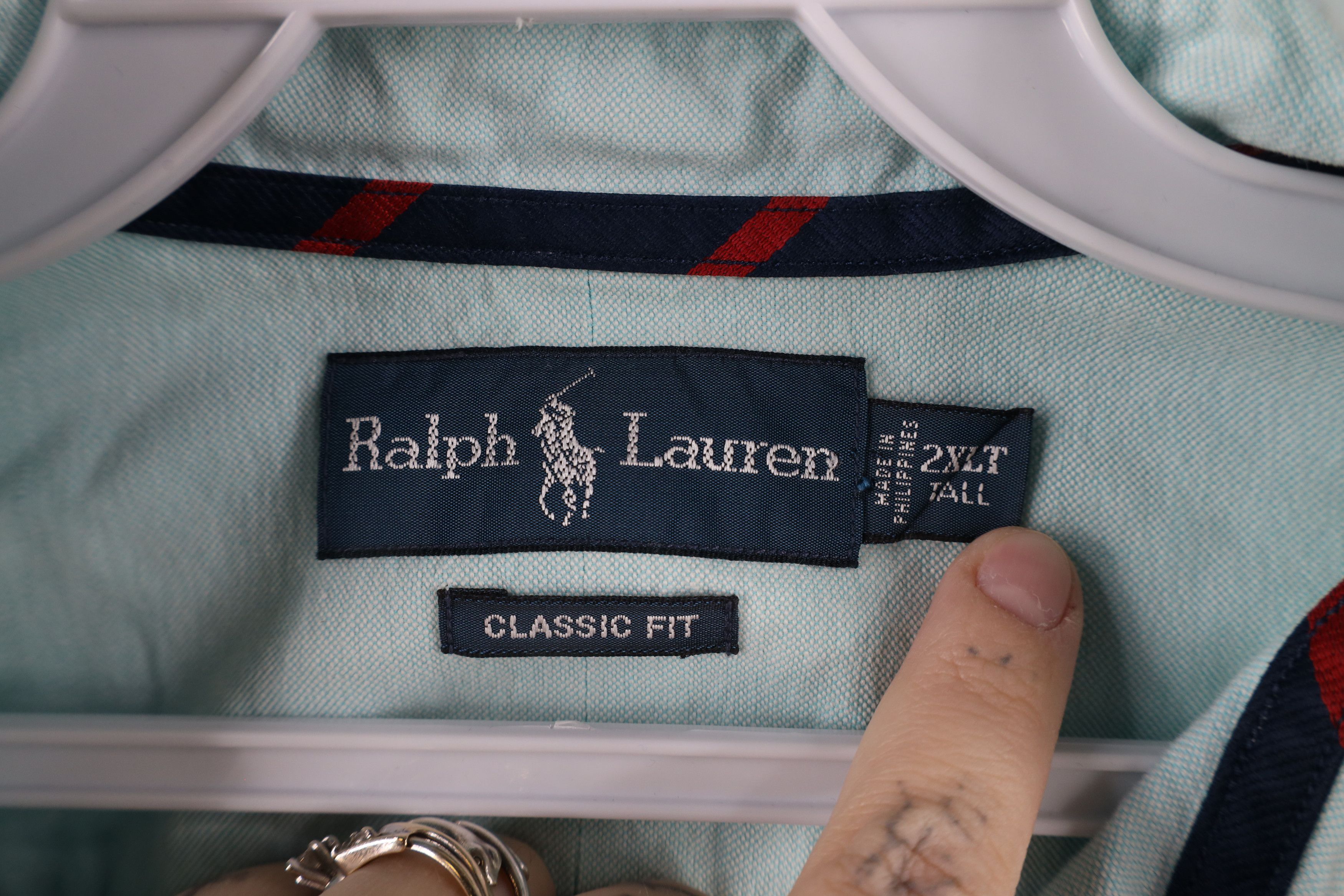 Ralph Lauren × Vintage Vintage 90s Ralph Lauren Oxford Collared Button Down Shirt Size US XXL / EU 58 / 5 - 8 Thumbnail