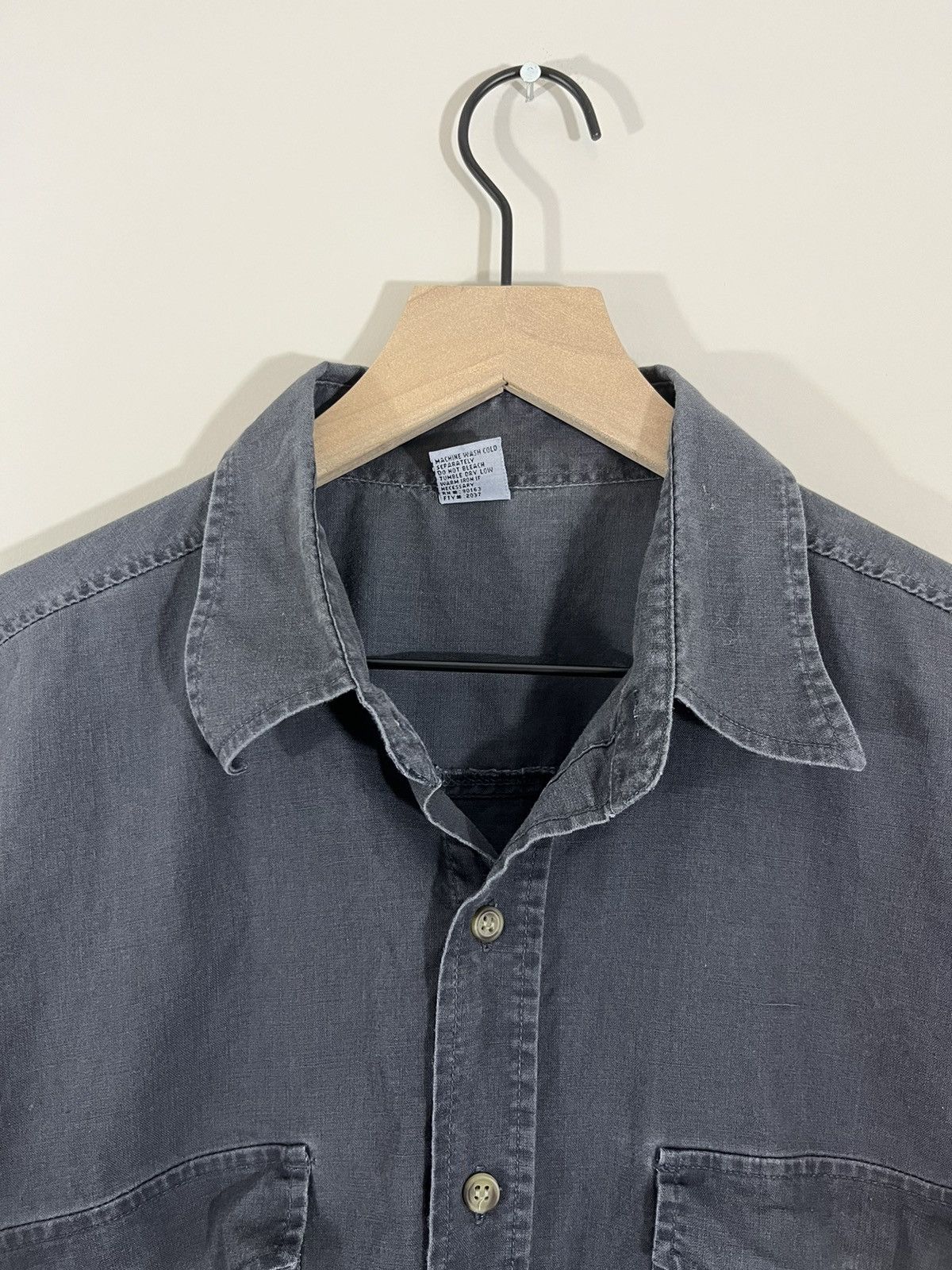 Vintage Faded Black Oversized Boxy Work Shirt Size US L / EU 52-54 / 3 - 4 Thumbnail