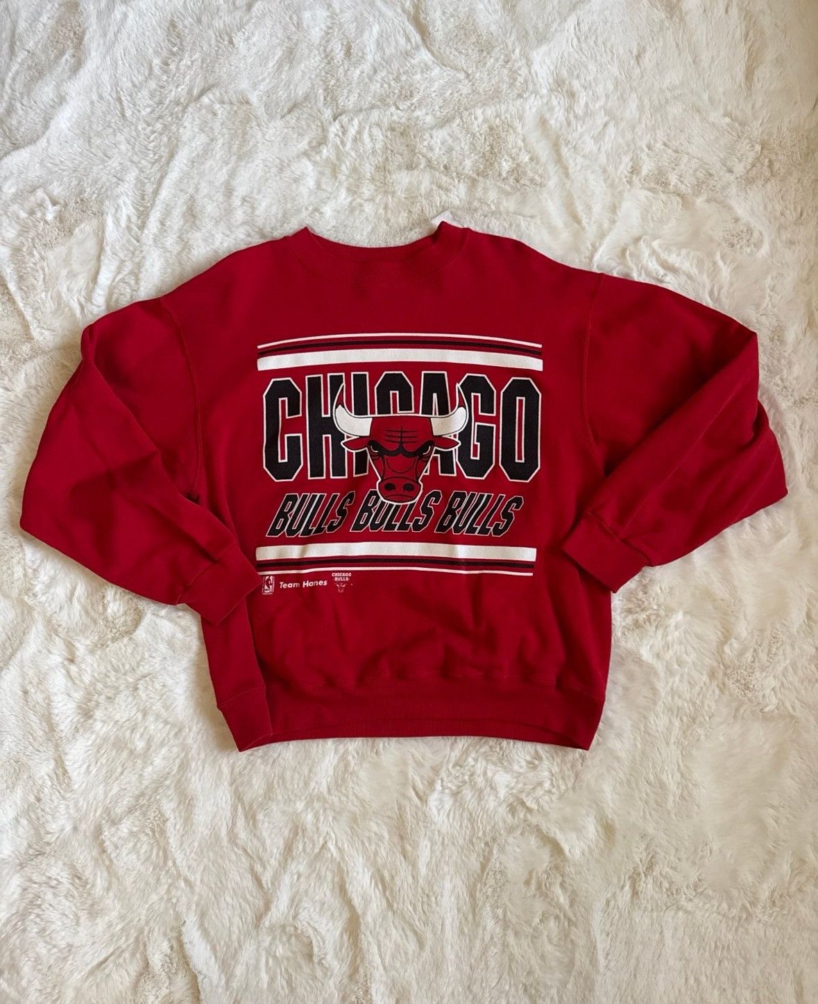 Hanes × Vintage Vintage Chicago Bulls Crewneck Size US L / EU 52-54 / 3 - 1 Thumbnail