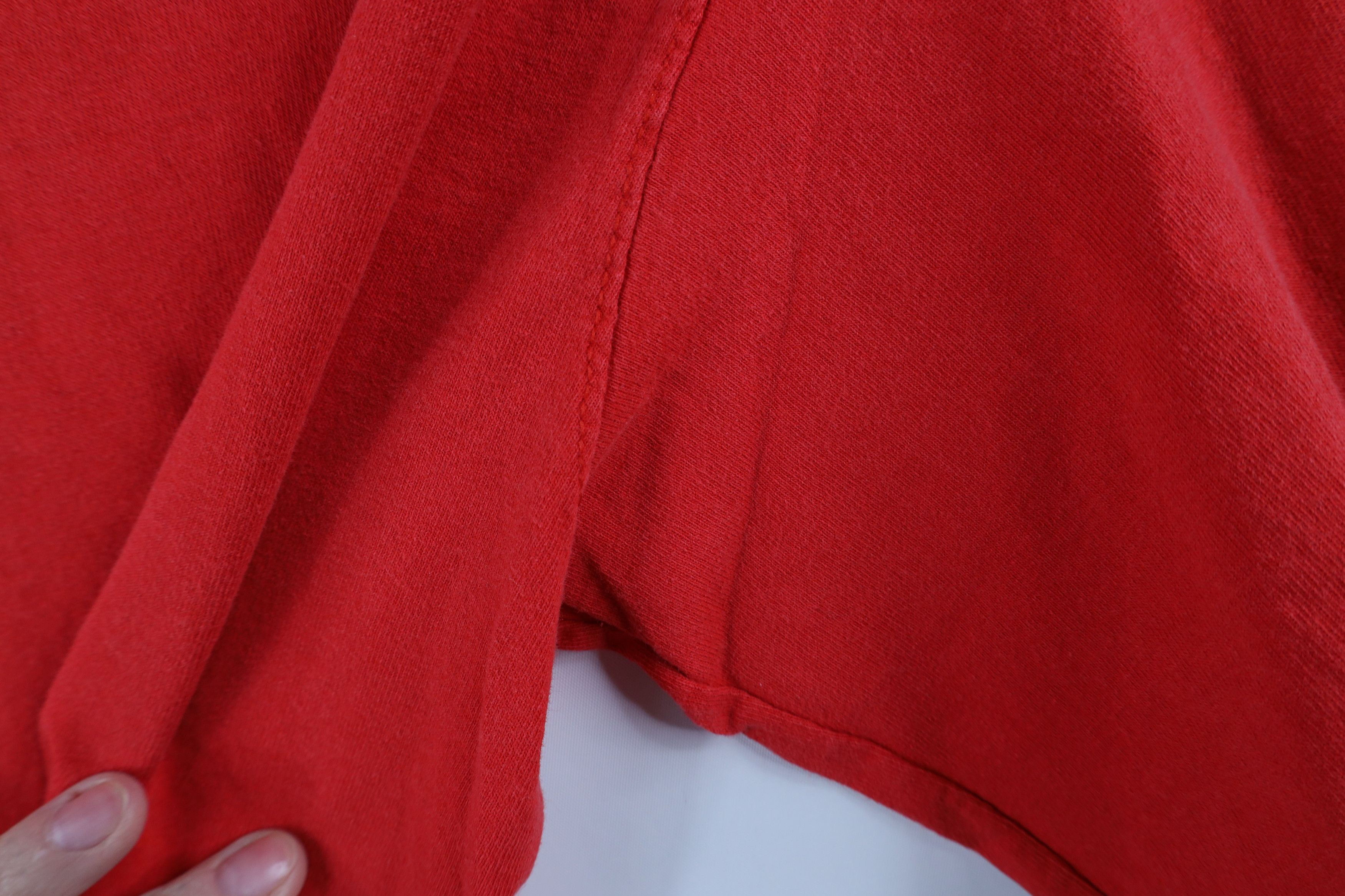 Vintage Vintage 90s Streetwear Mock Neck Long Sleeve T-Shirt Red Size US S / EU 44-46 / 1 - 7 Thumbnail