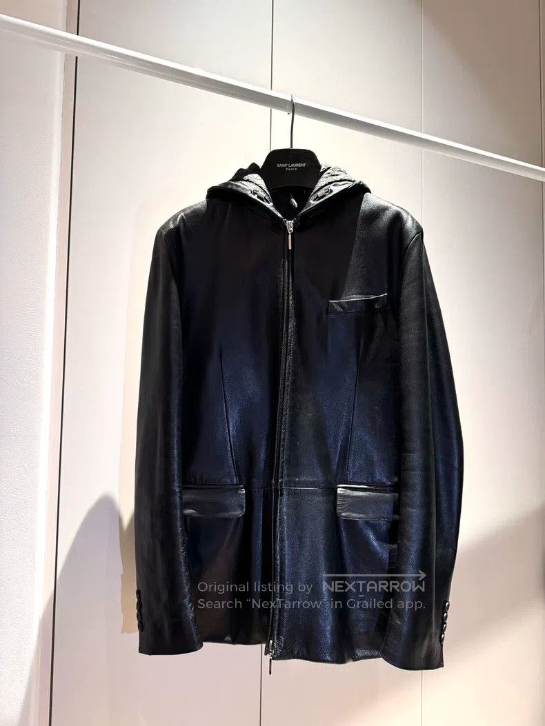 Dior Dior Lamb Leather Hooded Jacket Size US M / EU 48-50 / 2 - 1 Thumbnail