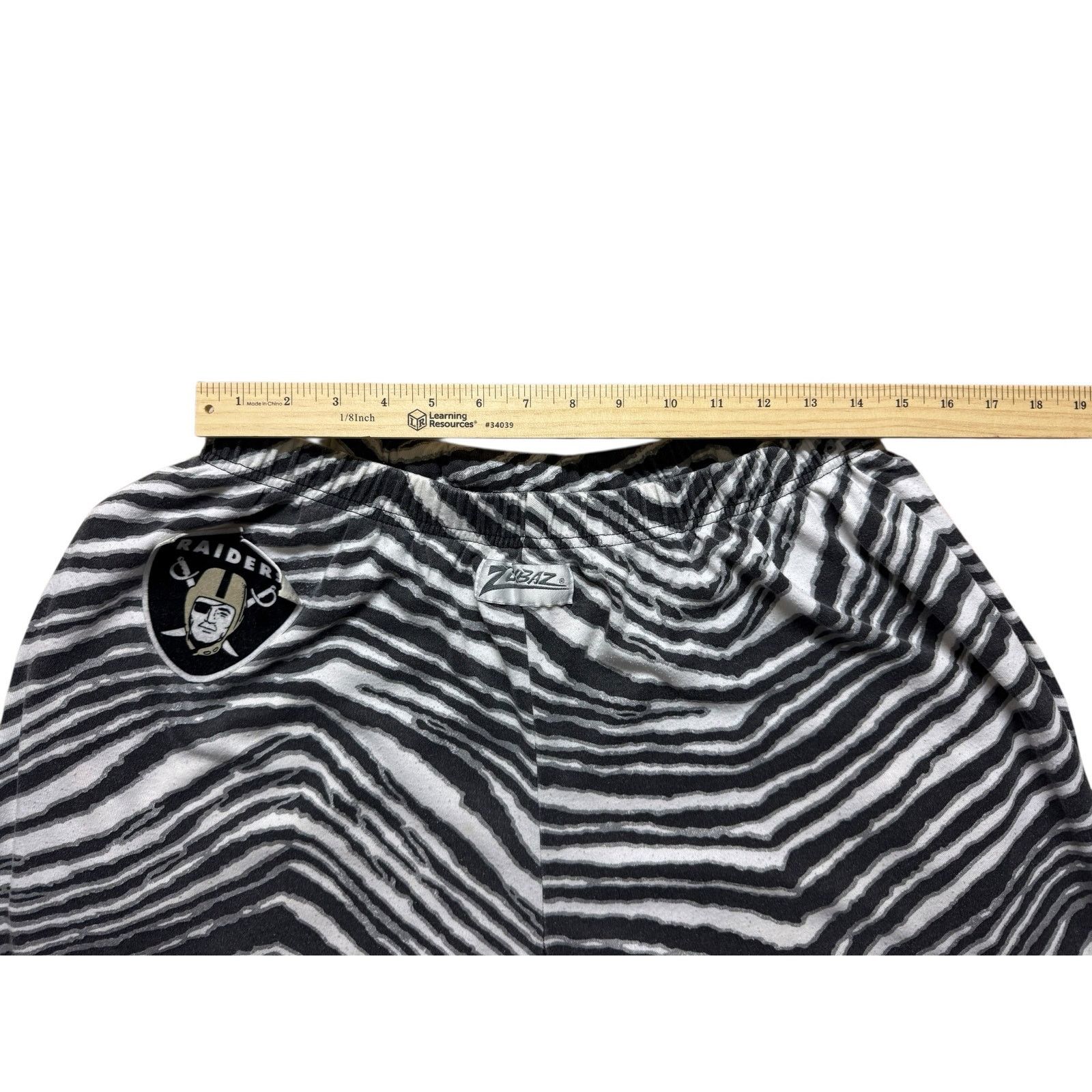 Zubaz Zubaz - NFL Raiders Zebra Stripe Sweatpants USA Made Vintage Size US 35 - 10 Thumbnail