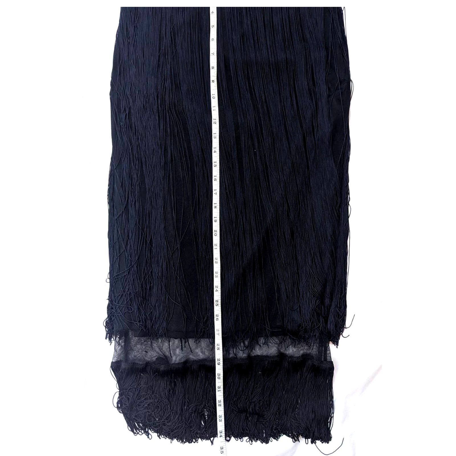 Versace Dolce & Gabbana Vtg 20s Silk Fringe Long Skirt sz 34/48 Size 30" / US 8 / IT 44 - 19 Thumbnail