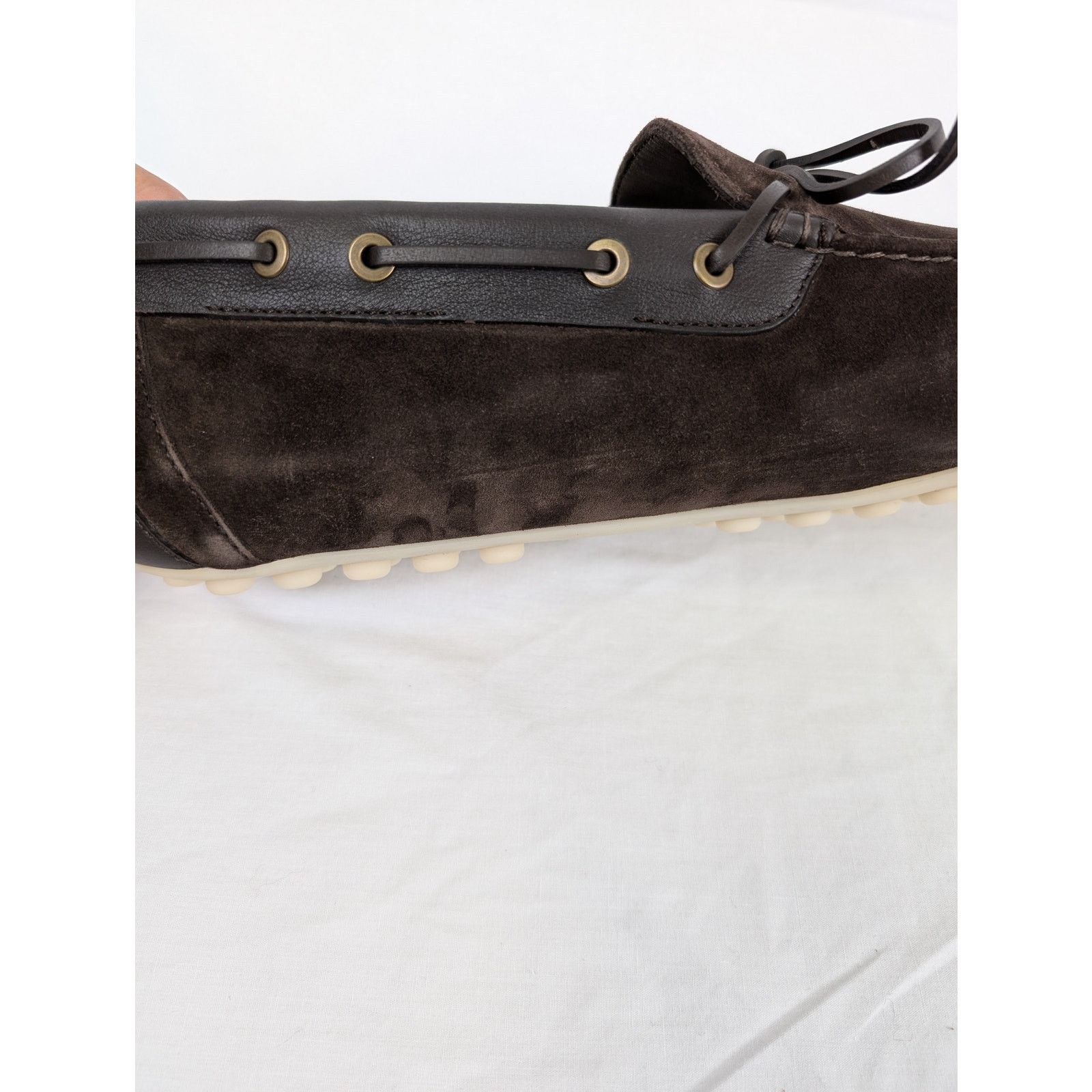 Loro Piana o1rshd1 Dot Sole Walk Suede Loafers Shoe in Chocolate Size US 11.5 / EU 44-45 - 13 Thumbnail