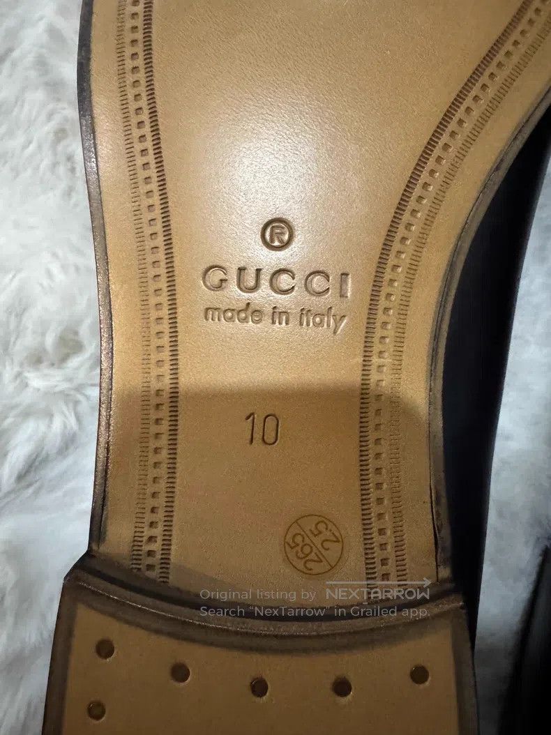 Gucci Guicci Full Print Horseshoe Buckle Black Loafers Leather S Size US 11 / EU 44 - 7 Thumbnail