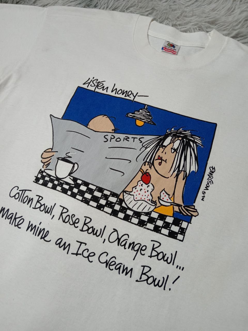 Vintage Vintage 90s Funny Explicit Comic T Shirt Size US XL / EU 56 / 4 - 2 Thumbnail
