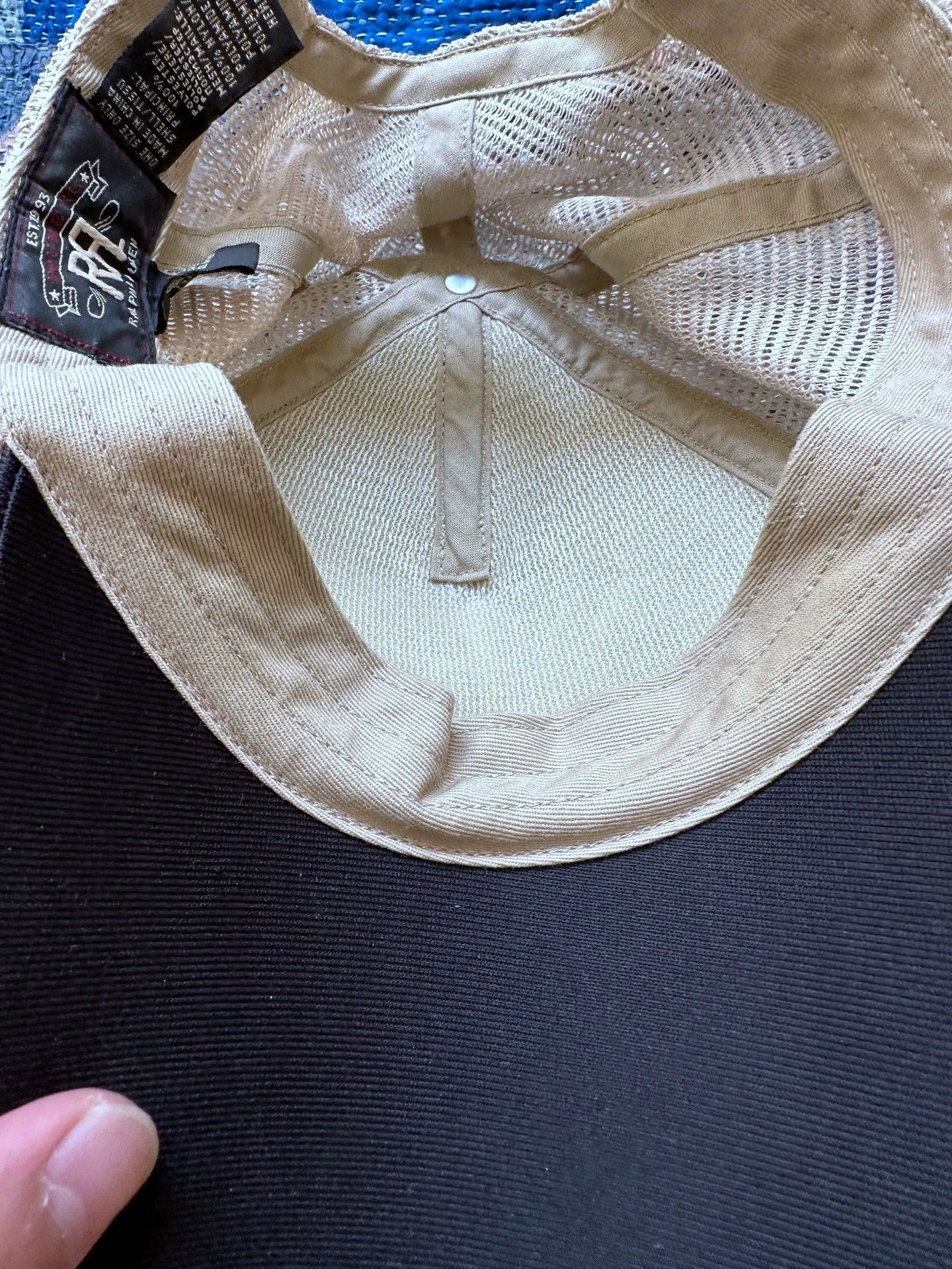 RRL Ralph Lauren RRL Printed Mesh Back Baseball Cap (Like New, OS) Size ONE SIZE - 2 Thumbnail