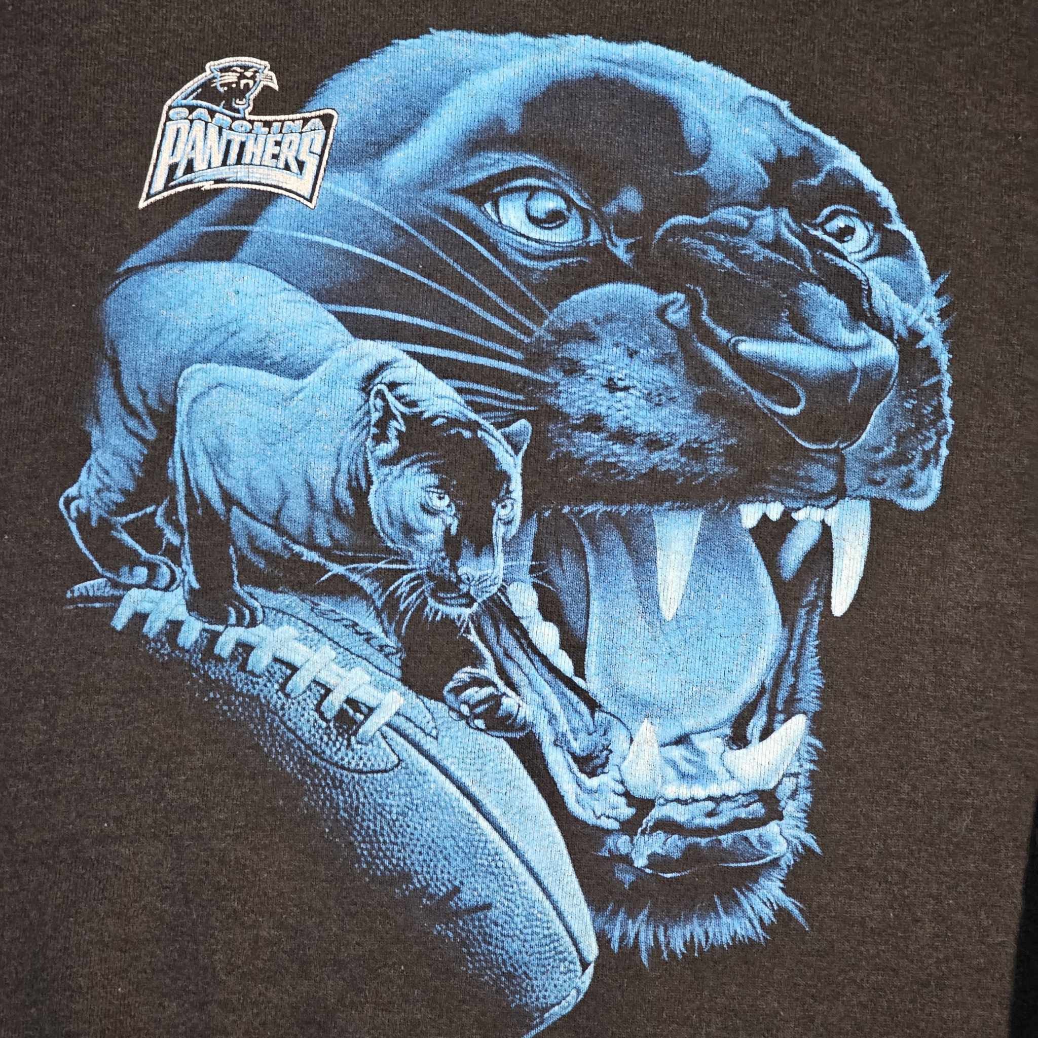 NFL × Pro Player × Vintage Carolina Panthers Vintage 90s Pro Player Sweatshirt Size US M / EU 48-50 / 2 - 2 Thumbnail