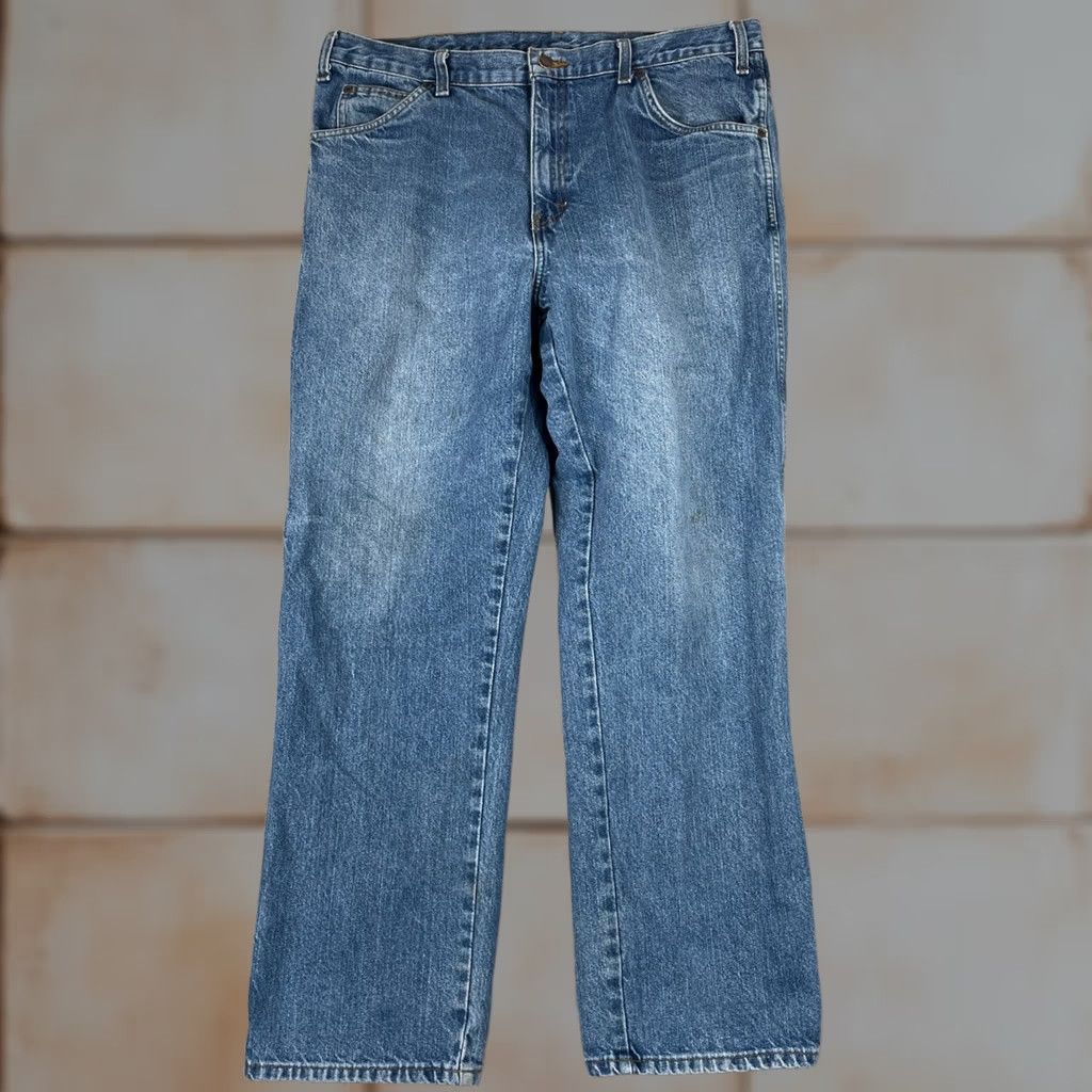 Dickies Dickies Jeans Mens 38x32 Blue Straight Leg Denim Workwear Skater Rugged Casual Size US 38 / EU 54 - 1 Thumbnail