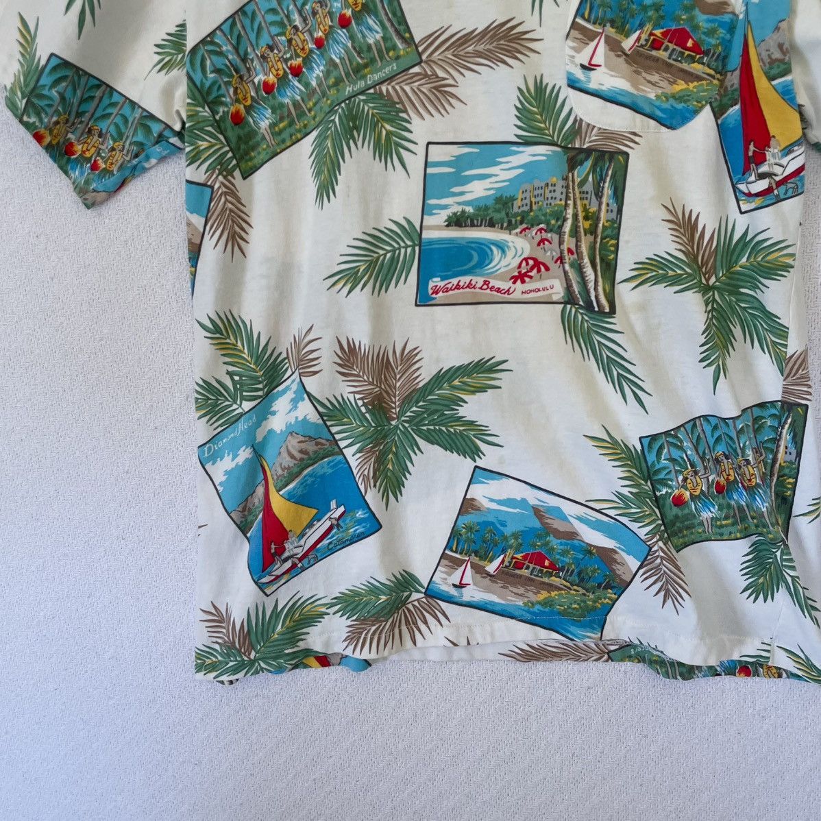 Ralph Lauren Vintage 80s 90s AOP Hawaiian Tropical Postcard Shirt Summer Size US M / EU 48-50 / 2 - 4 Thumbnail
