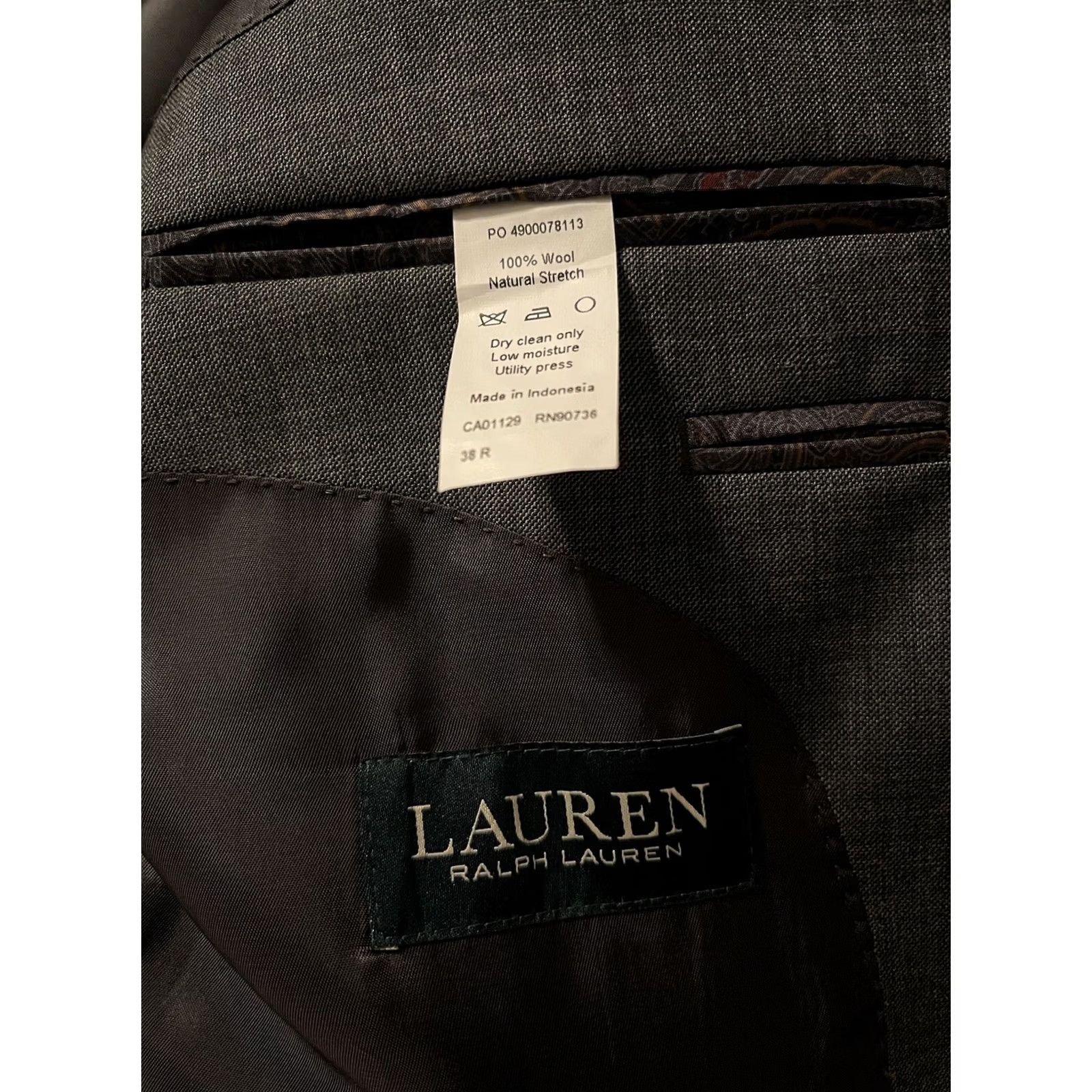 Ralph Lauren Lauren Ralph Lauren LRL Gray Sharkskin Wool Blazer Suit Jacket Coat Men's 38R Size 38R - 4 Thumbnail