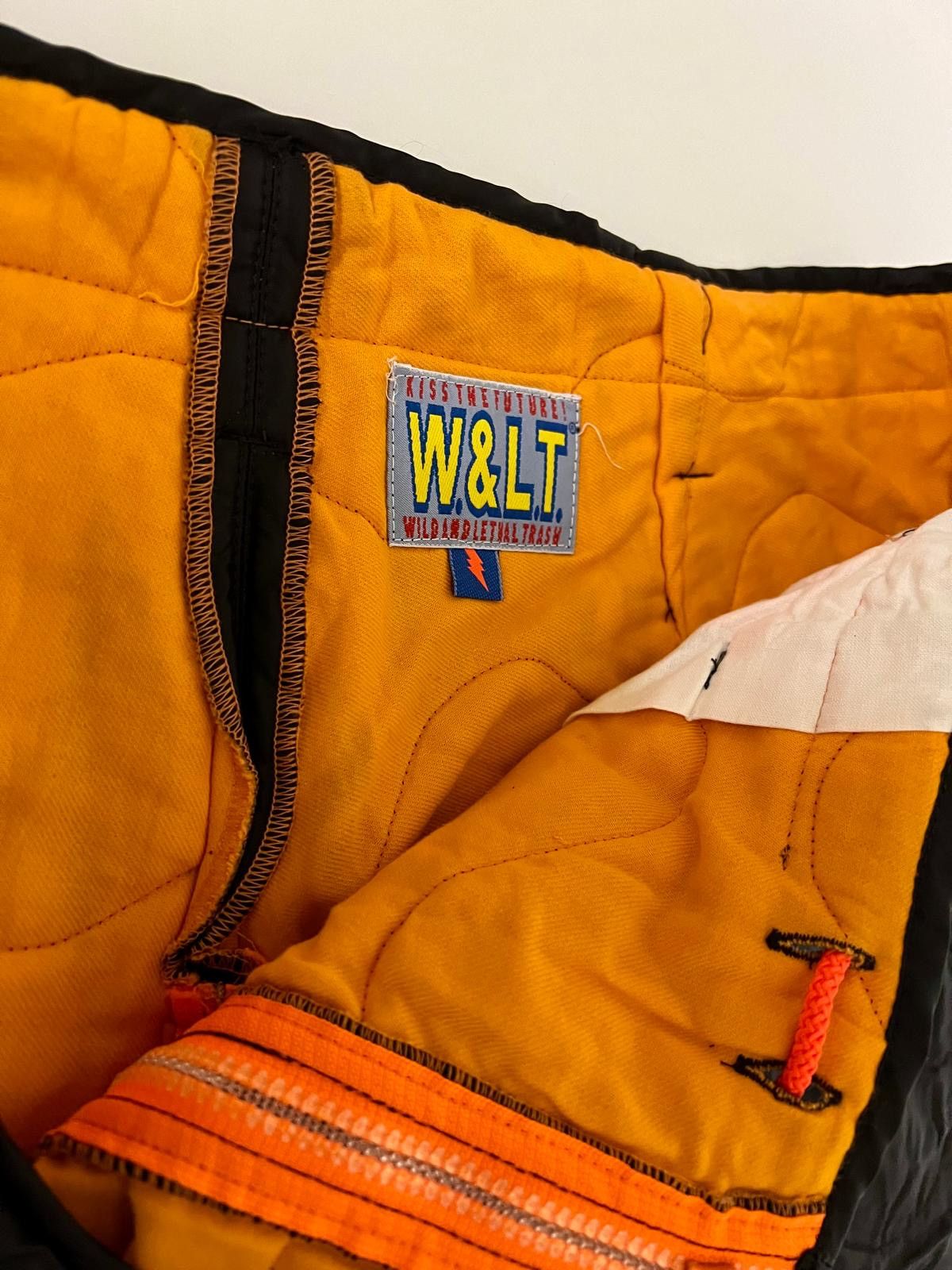 Walter Van Beirendonck 🏔️ W&LT Black Ski Pants w/ Orange Details — Archive Size US 36 / EU 52 - 1 Thumbnail