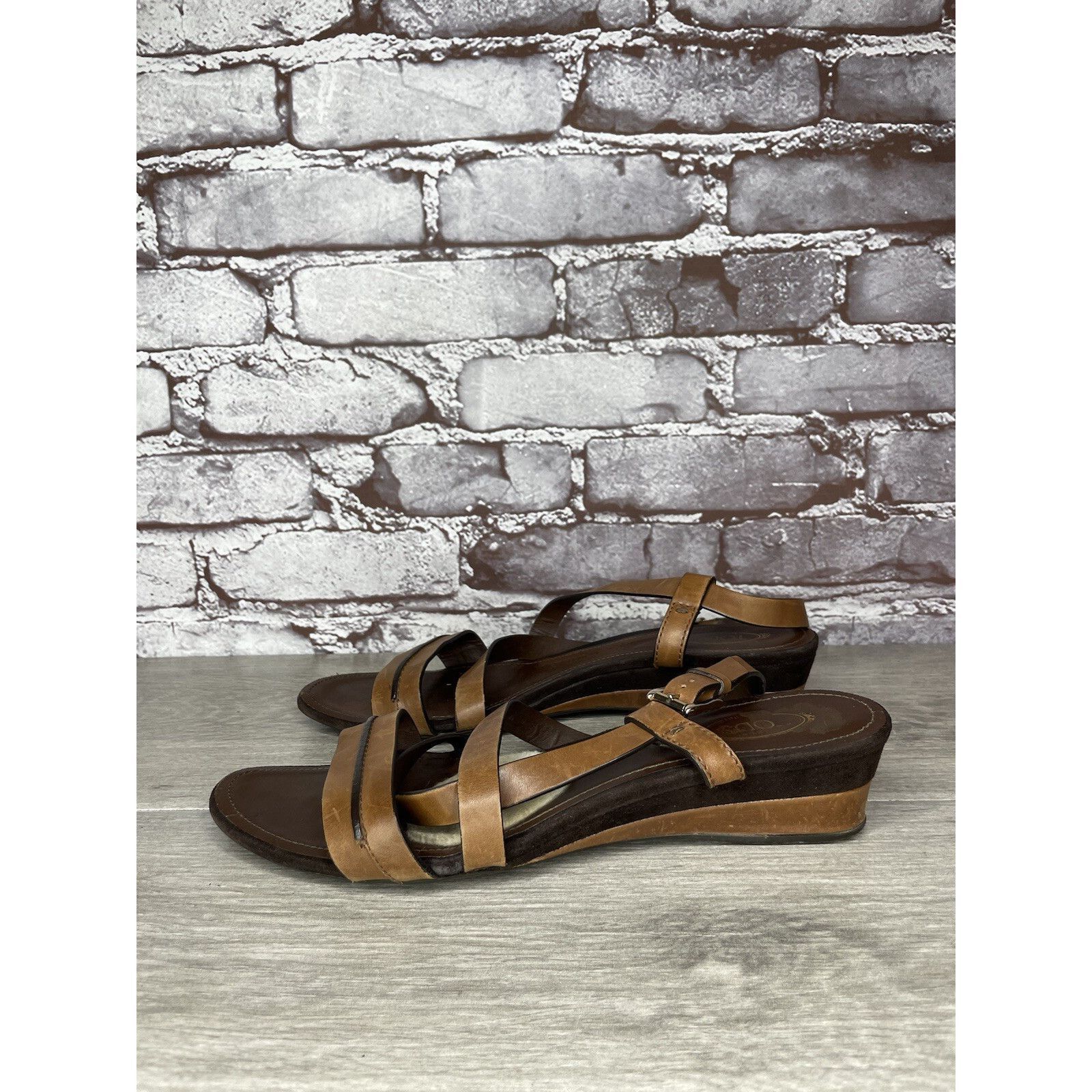 Tod's Tod's Brown Leather Wedge Strappy Ankle Strap Sandals Women Size US 9.5 / IT 39.5 - 16 Thumbnail