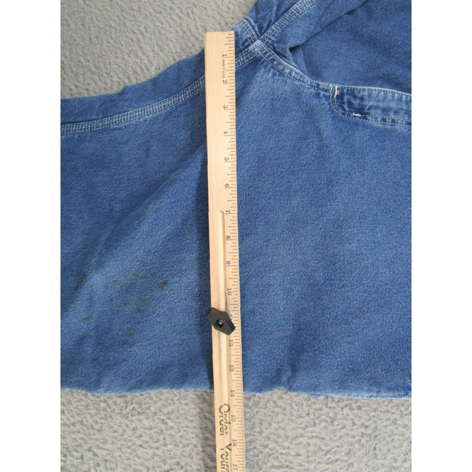 Carhartt VINTAGE Carhartt Jeans Mens Flannel Lined Blue Denim Carpenter Size 42x32 B14DST Worn Size US 42 / EU 58 - 7 Thumbnail