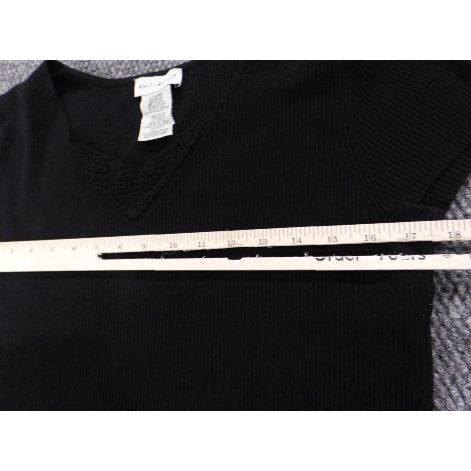 Vintage White Stag Shirt Womens Large Black Pullover T-Shirt Short Sleeve Crew Neck Cap Sleeve Ruffle Breathable Stretch Basic Casual Vintage No Size L / US 10 / IT 46 - 5 Thumbnail