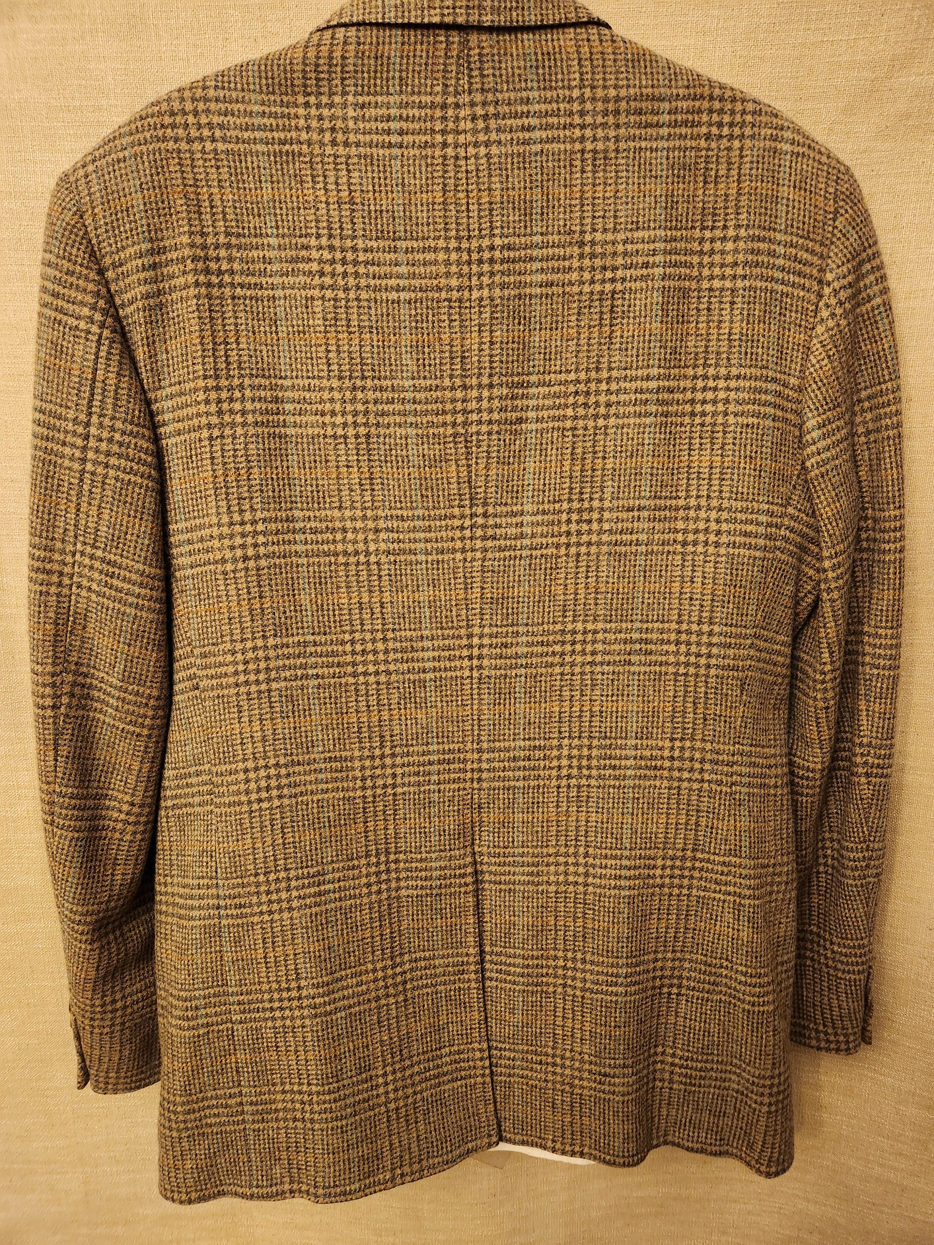Evan Picone × Vintage Vintage 70's 100% Wool Glen Plaid Blazer Size 40R - 2 Thumbnail