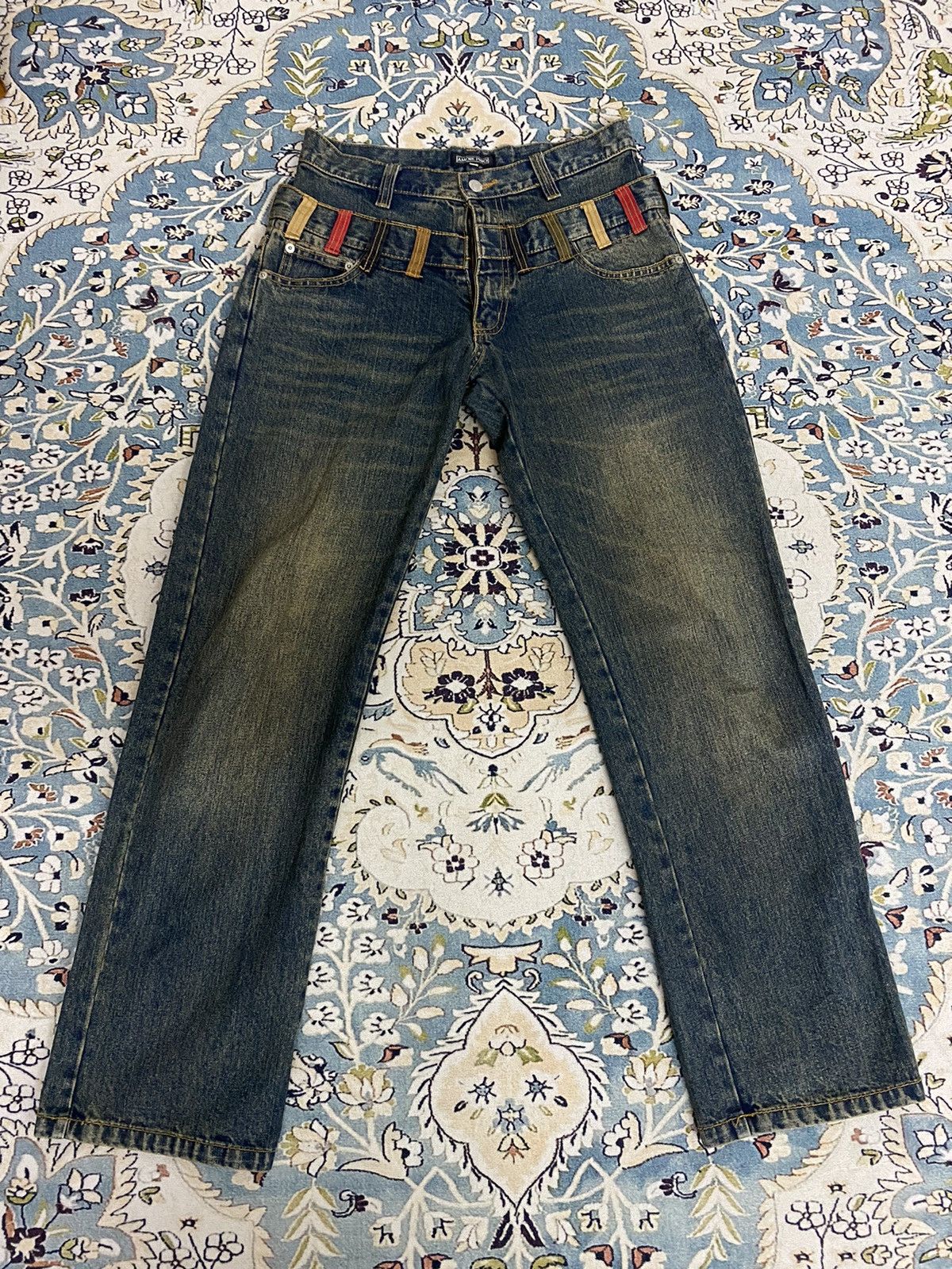 If Six Was Nine 🔥 Double waist X Amore puro jeans Size US 31 - 1 Thumbnail