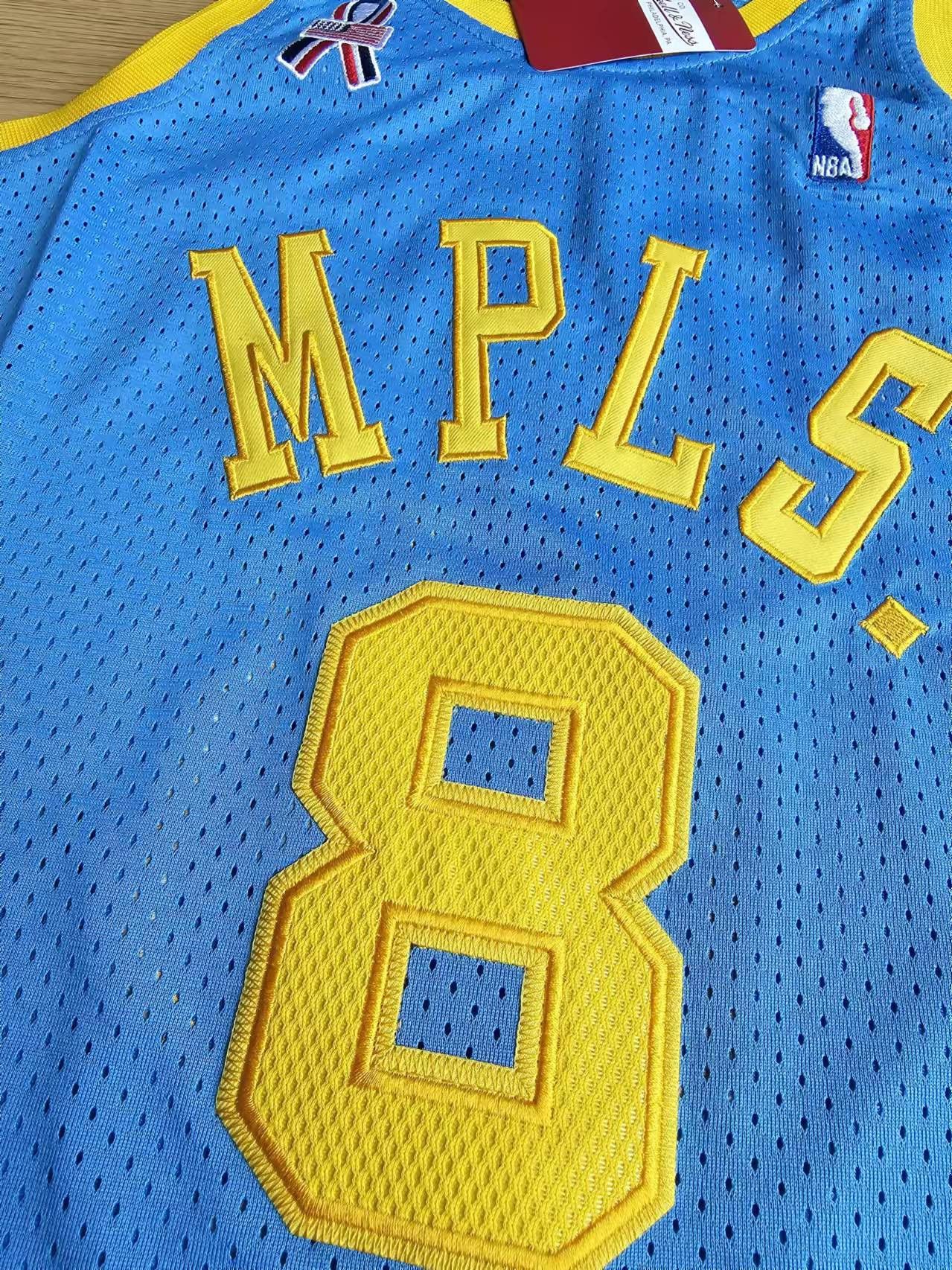 NBA MPLS #8 Kobe Bryant Jersey Blue Stitched Size US L / EU 52-54 / 3 - 3 Thumbnail