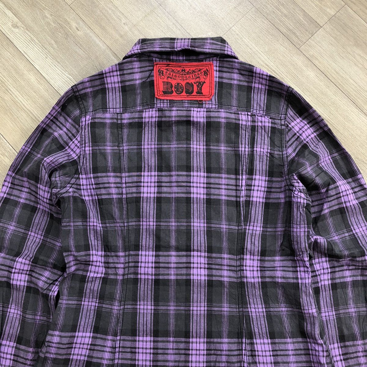 If Six Was Nine × Japanese Brand × Le Grande Bleu (L.G.B.) 2000s Algonquins Punk LGB Style Multizipper Flannel Shirt Size S / US 4 / IT 40 - 14 Thumbnail
