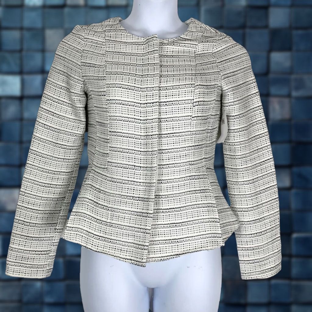 Stoosh Jacket Women Adult Medium Multicolor Lightweight Zip Up Pleated Long Sleeve NEW Womens