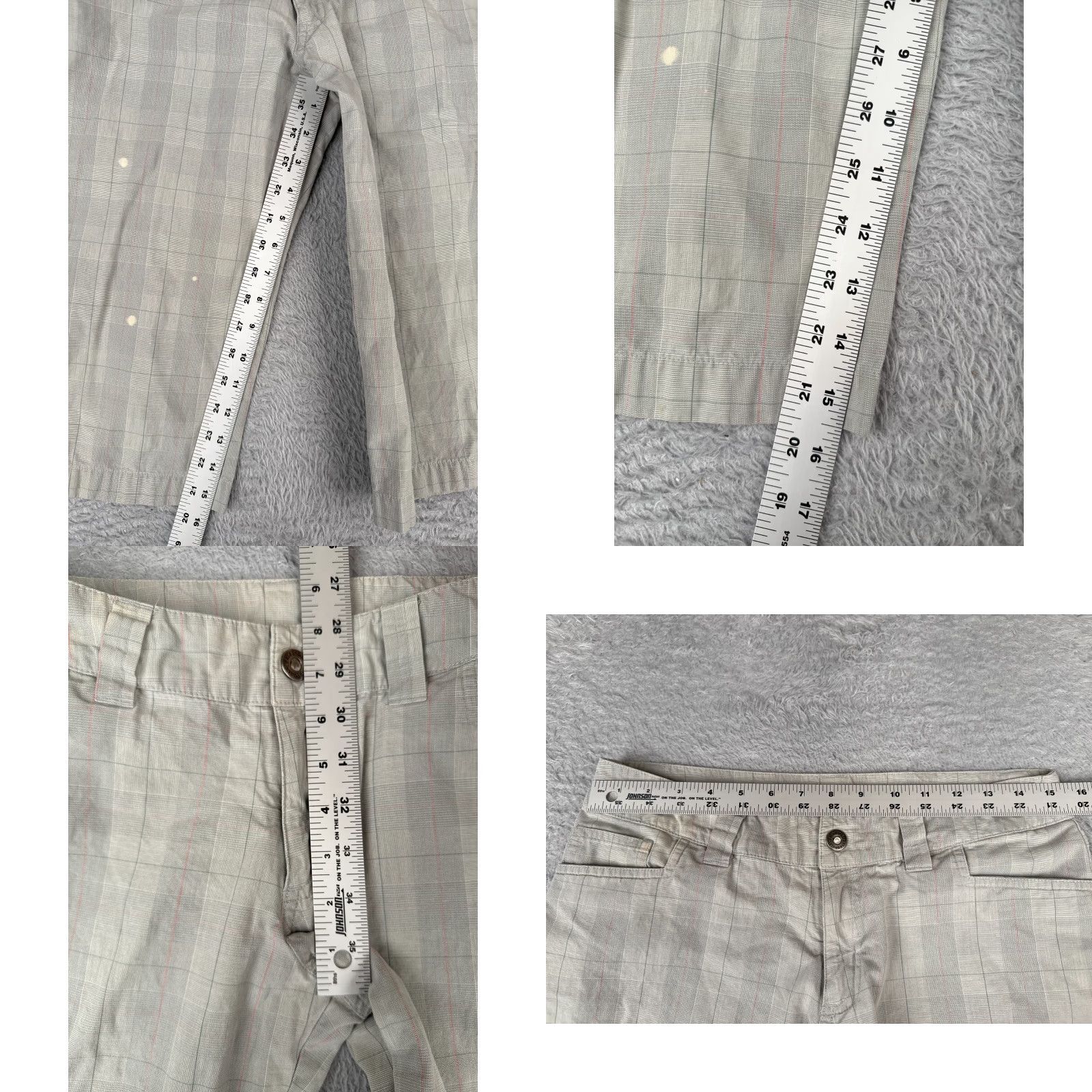 The North Face The North Face Women's Cargo Shorts Size 8 Gray Plaid Cotton Hiking Activewear 30x16 Size 30" / US 8 / IT 44 - 8 Thumbnail