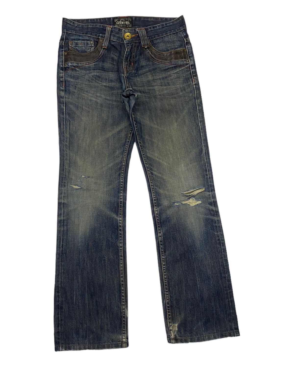 Hysteric Glamour DISTRESSED DENIM RIPS BACK NUMBER JAPANESE JEANS Size US 31 - 3 Thumbnail