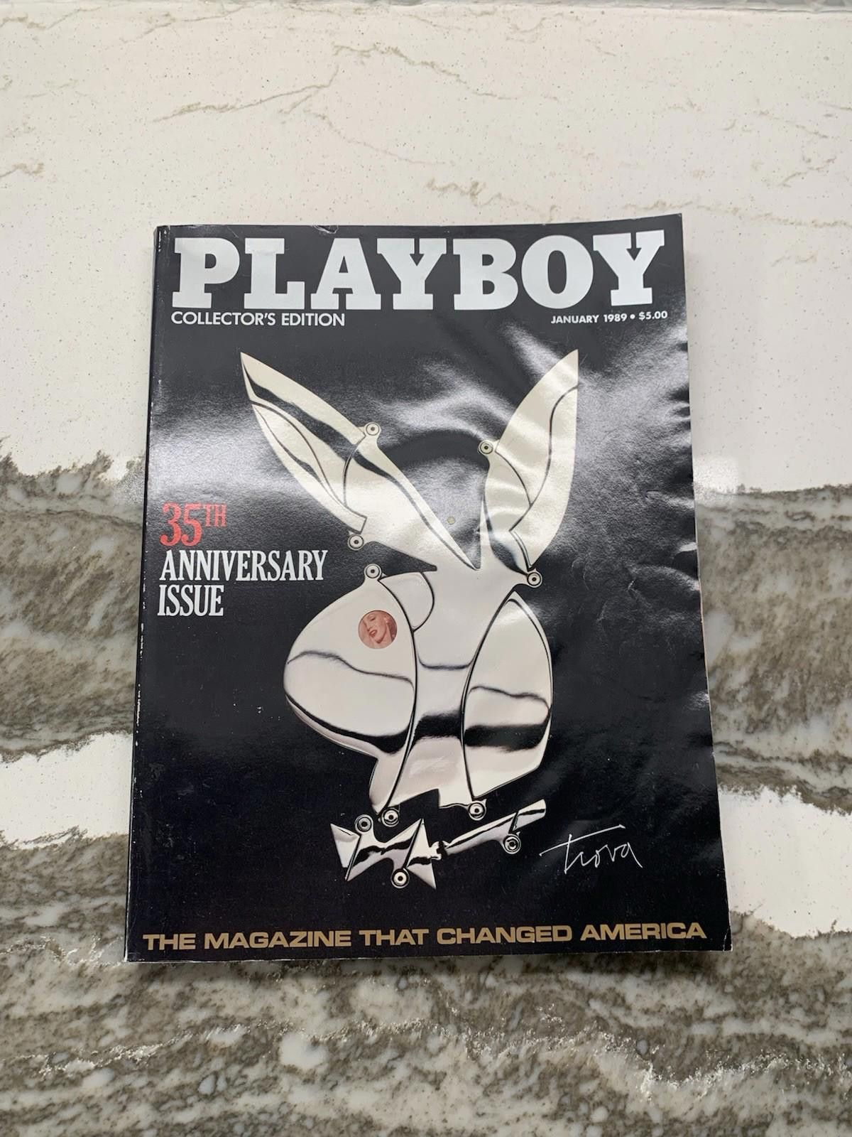 Designer Playboy Magazine January 1989 Collector's Edition 35th Size ONE SIZE - 1 Thumbnail