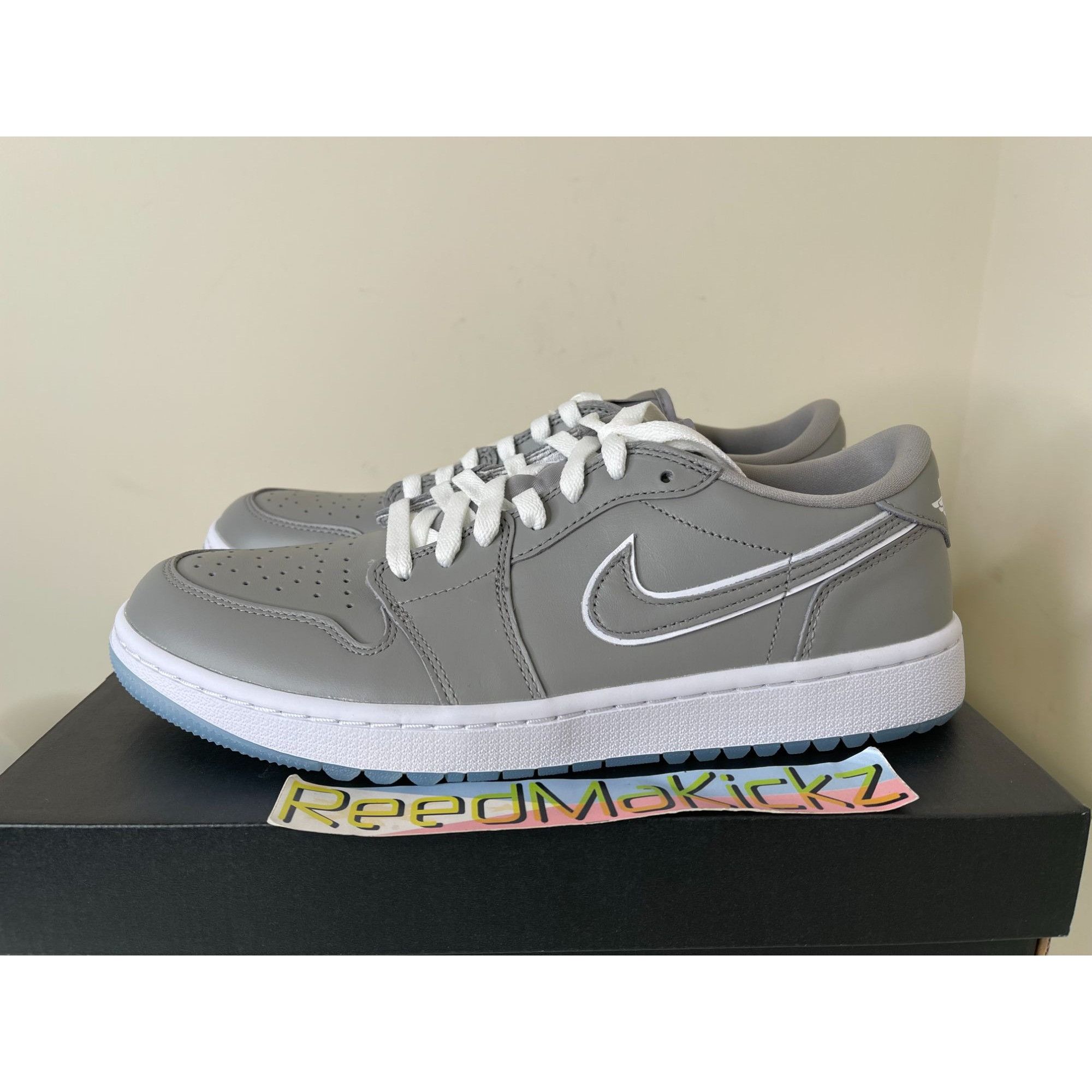 Jordan Brand Jordan 1 Low Golf Grey Blue Tint SPIKELESS Mens 9.5us Size US 9.5 / EU 42-43 - 1 Thumbnail