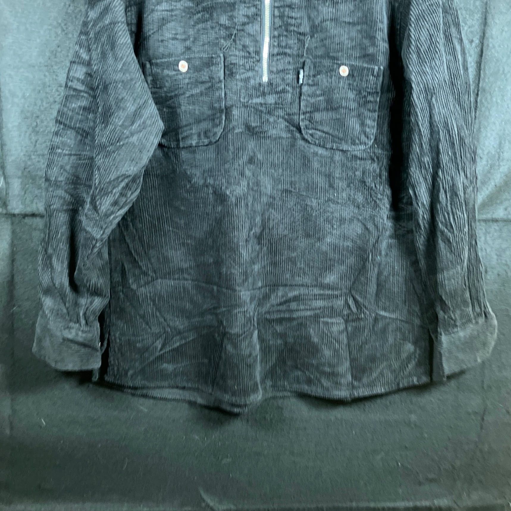 Levi's Levis Womens Jacket Black Corduroy Pull Over 1/4 Zip Collared Long Sleeve M Size M / US 6-8 / IT 42-44 - 3 Thumbnail