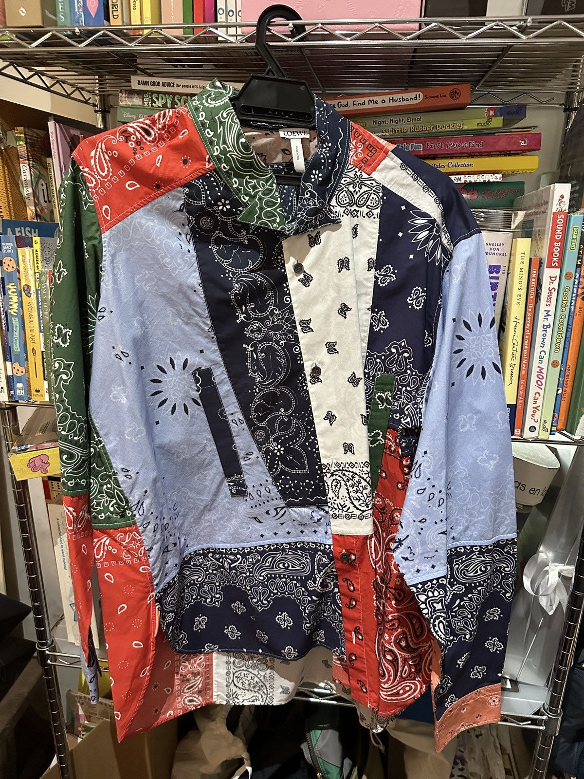 Loewe Loewe Bandana Patchwork Shirt Size US L / EU 52-54 / 3 - 2 Thumbnail