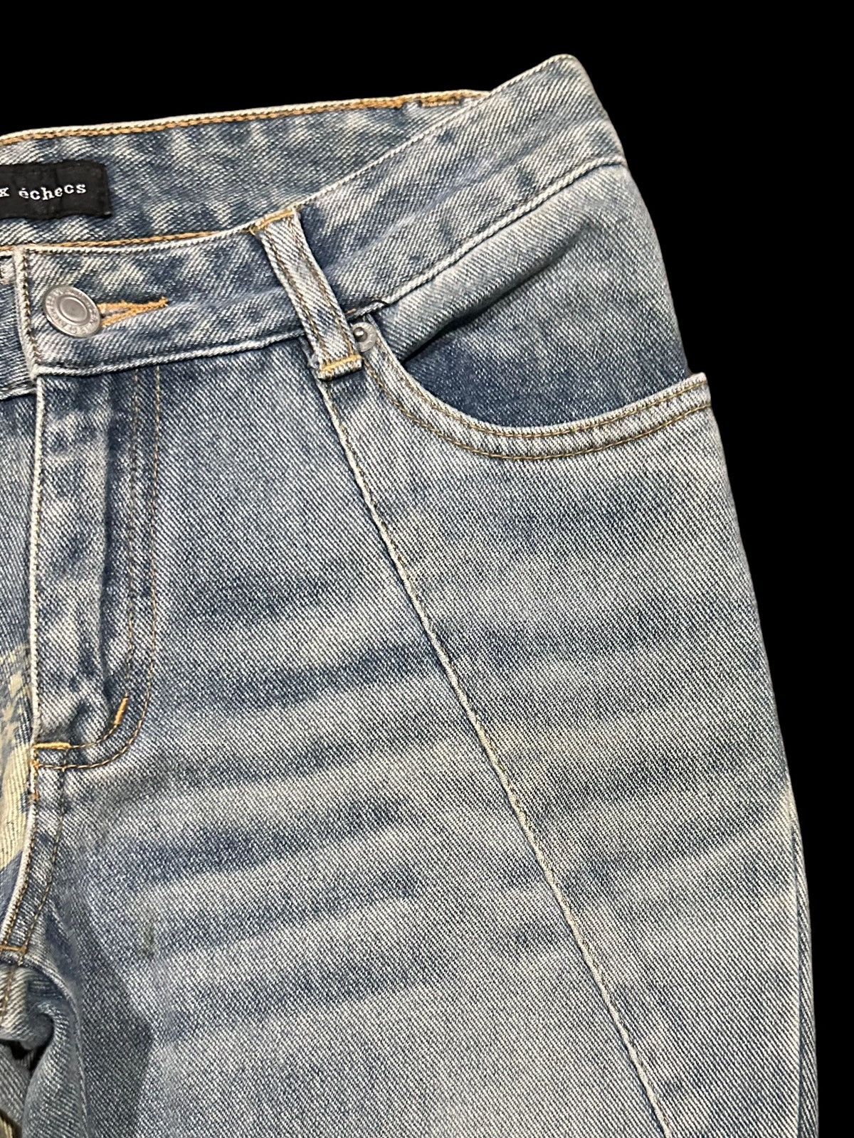 Designer × If Six Was Nine × Jean Paper Cut Hagi Denim JOUER AUX ECHECS Bootcut Flores Jeans Size 28" / US 6 / IT 42 - 7 Thumbnail