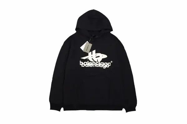 Balenciaga o1mt1gz0924 Medium Fit Hoodie in Black Size US XS / EU 42 / 0 - 1 Thumbnail